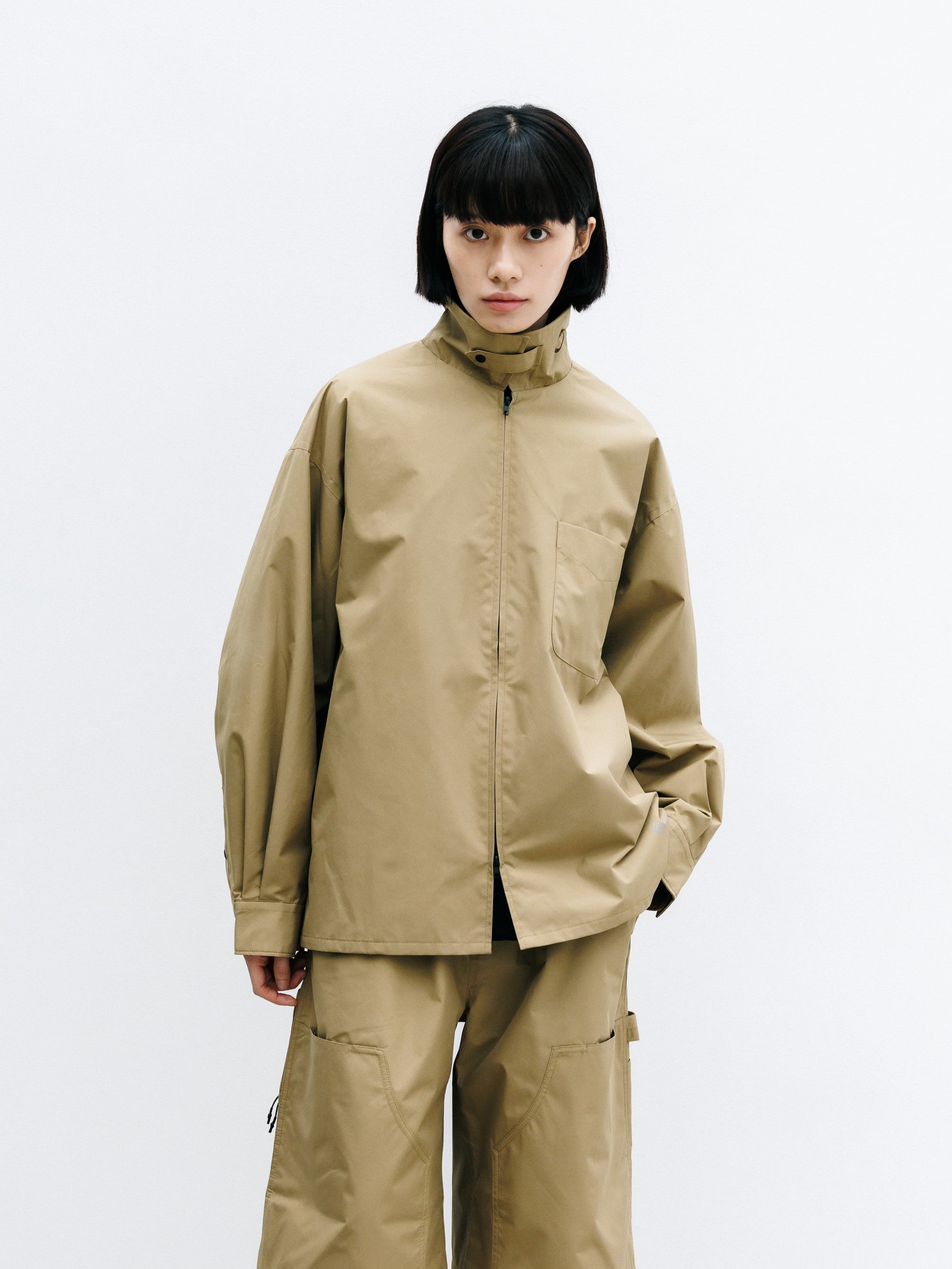 【8.8 SAT 20:00- IN STOCK】+phenix WINDSTOPPER® by GORE-TEX LABS CITY UNIFORM ZIPUP L/S SHIRT (CAMEL BEIGE)