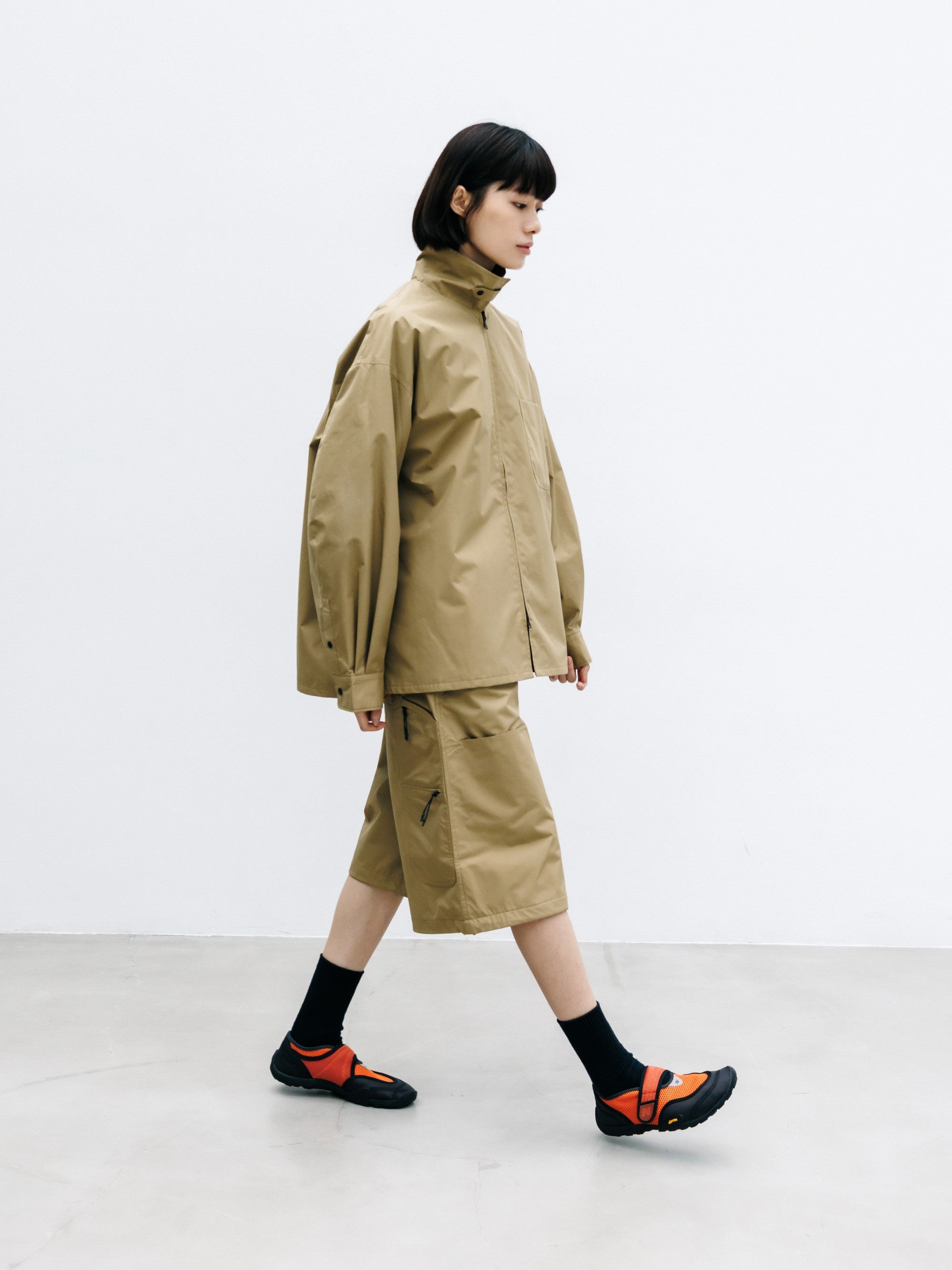 【8.8 SAT 20:00- IN STOCK】+phenix WINDSTOPPER® by GORE-TEX LABS CITY UNIFORM ZIPUP L/S SHIRT (CAMEL BEIGE)