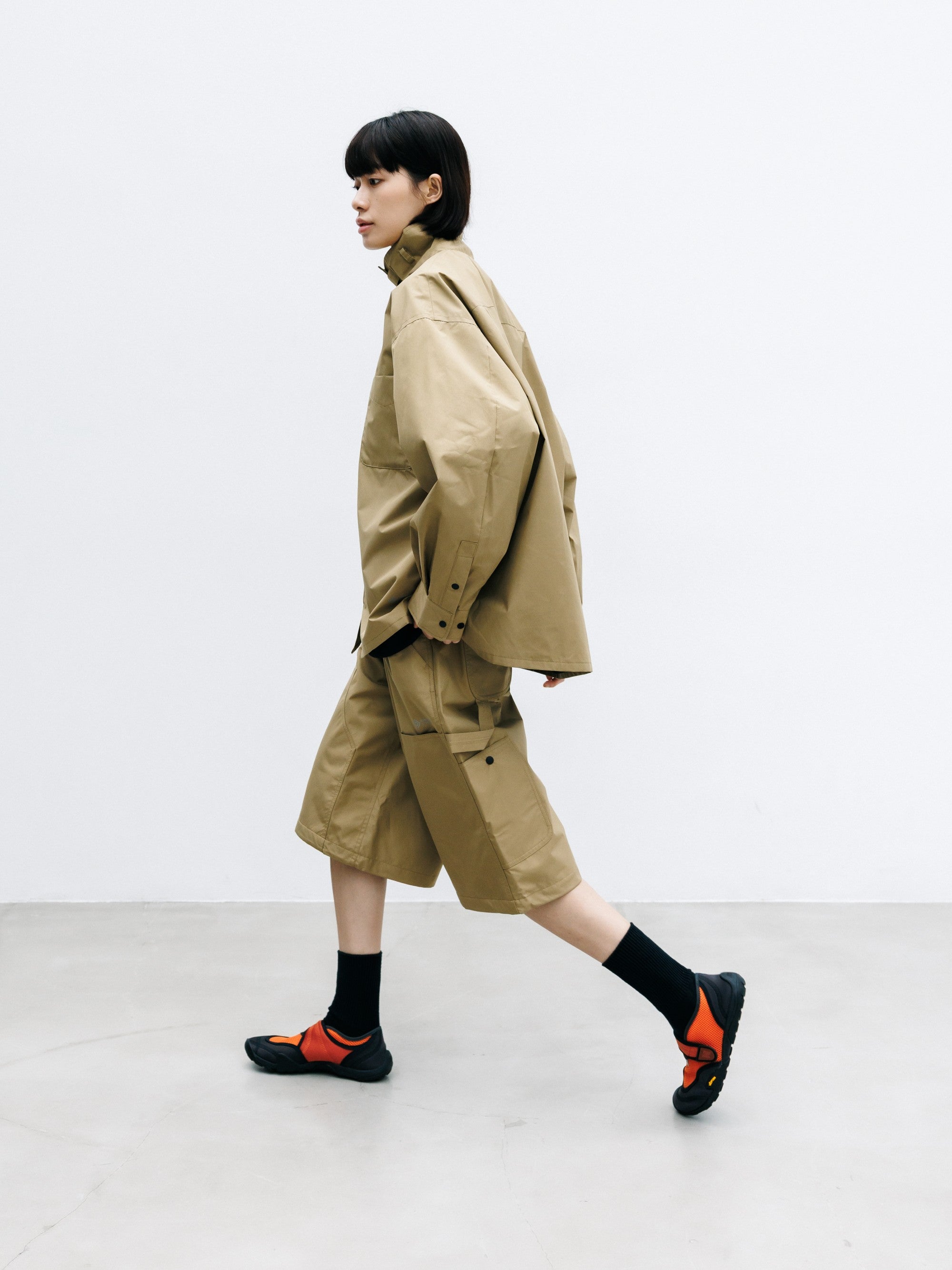【8.8 SAT 20:00- IN STOCK】+phenix WINDSTOPPER® by GORE-TEX LABS CITY UNIFORM ZIPUP L/S SHIRT (CAMEL BEIGE)