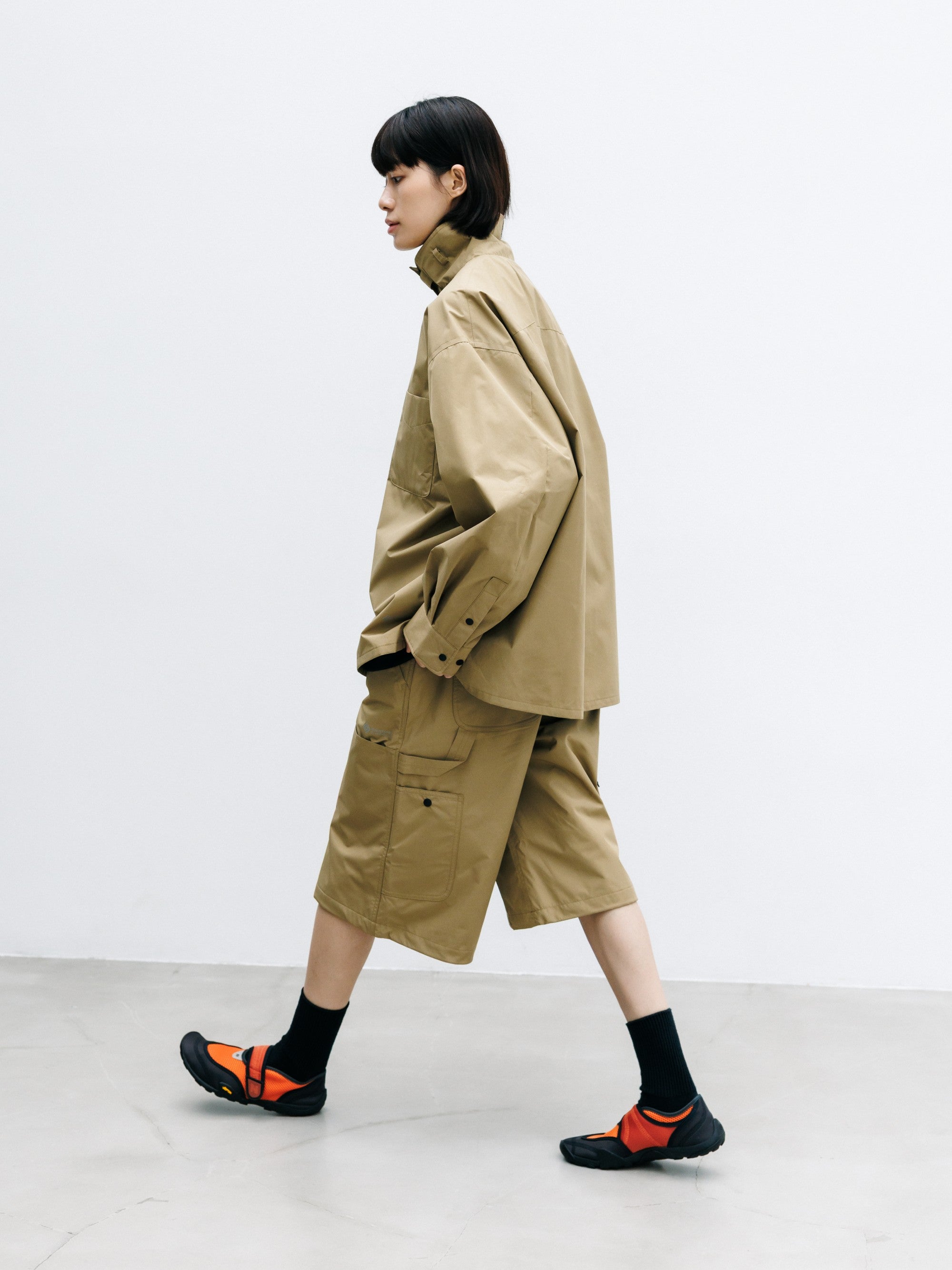 【8.8 SAT 20:00- IN STOCK】+phenix WINDSTOPPER® by GORE-TEX LABS CITY UNIFORM ZIPUP L/S SHIRT (CAMEL BEIGE)