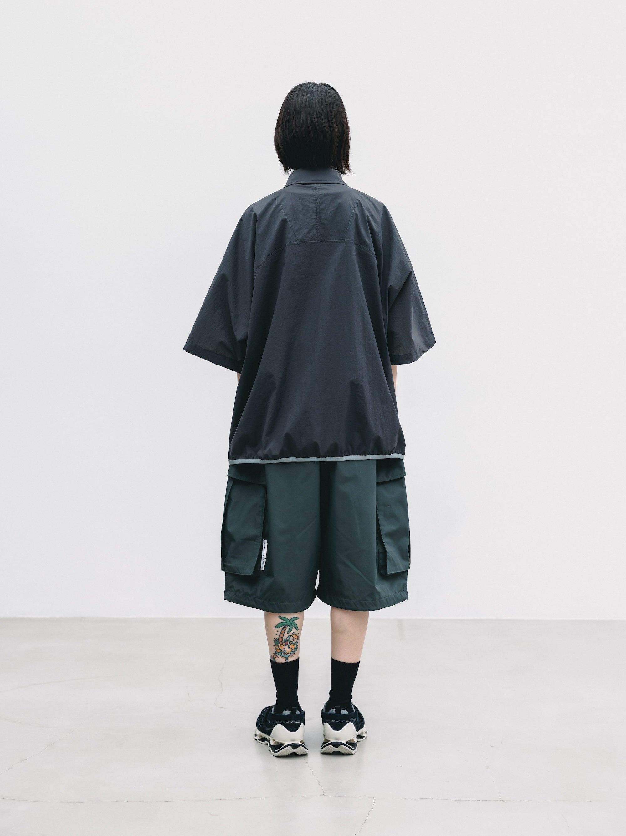 【6.20 SAT 20:00- IN STOCK】HALF ZIP TRAIL S/S SHIRT (BLACK)