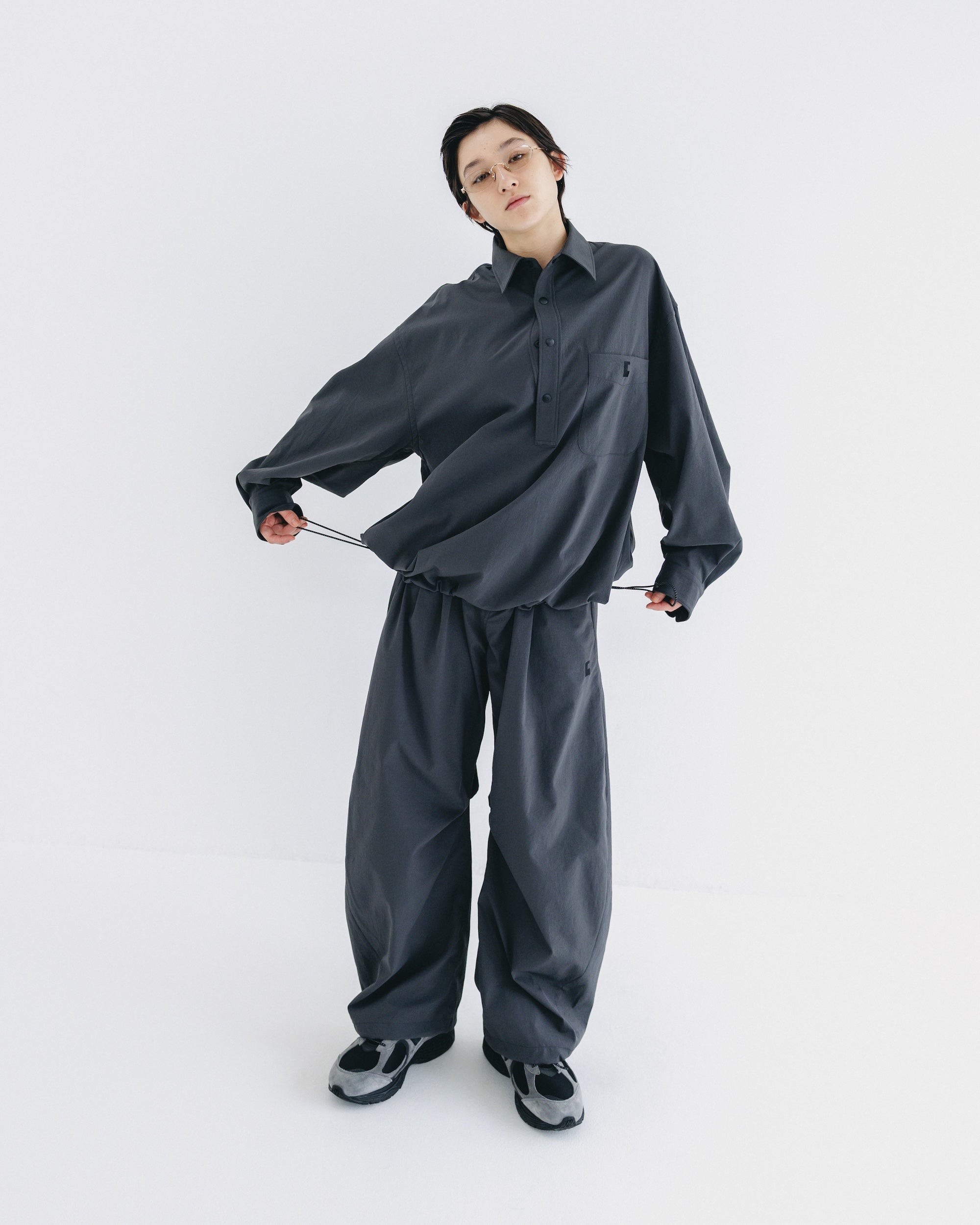 【9.20 SAT 20:00- IN STOCK】CITY UNIFORM L/S PULLOVER SHIRT (GRAY)