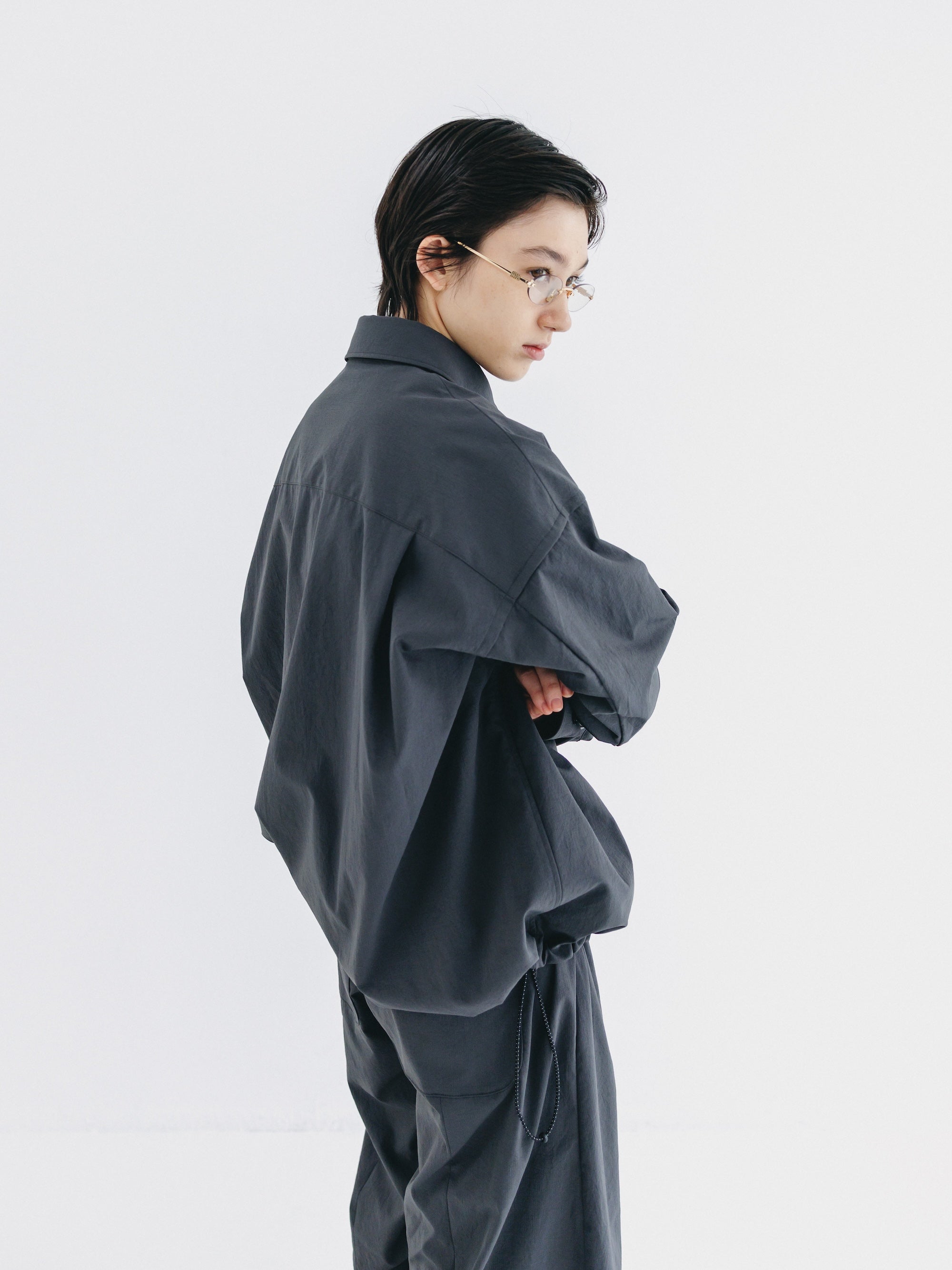 【9.20 SAT 20:00- IN STOCK】CITY UNIFORM L/S PULLOVER SHIRT (GRAY)