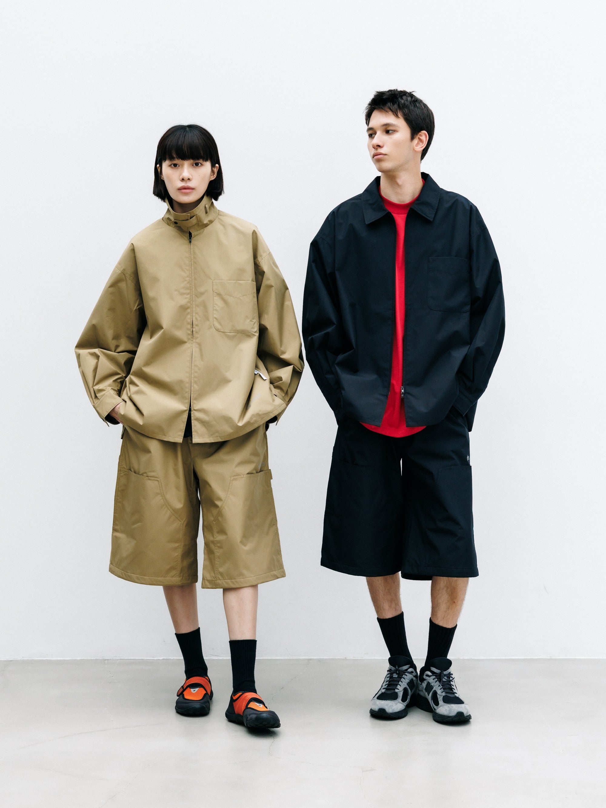 【8.8 SAT 20:00- IN STOCK】+phenix WINDSTOPPER® by GORE-TEX LABS CITY UNIFORM ZIPUP L/S SHIRT (CAMEL BEIGE)