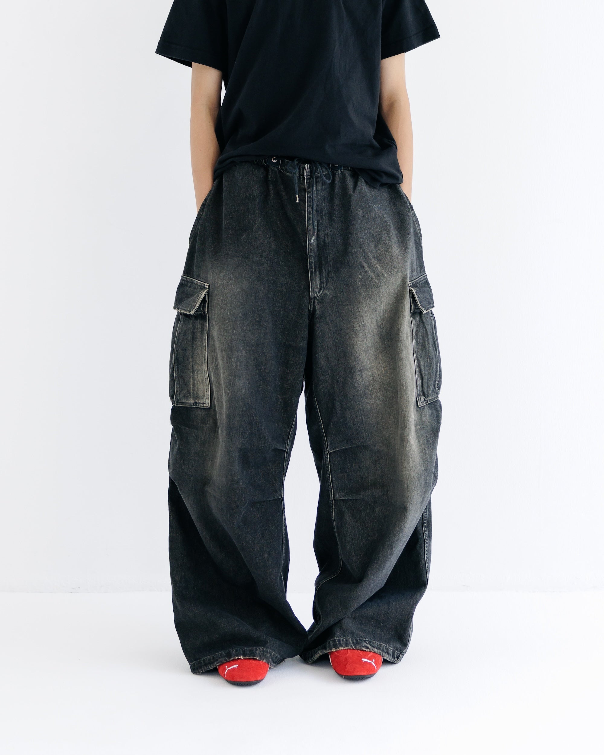 【9.13 SAT 20:00- IN STOCK】VINTAGE DYED SELVEDGE DENIM M-51 ARCTIC TROUSERS (VINTAGE BLACK)