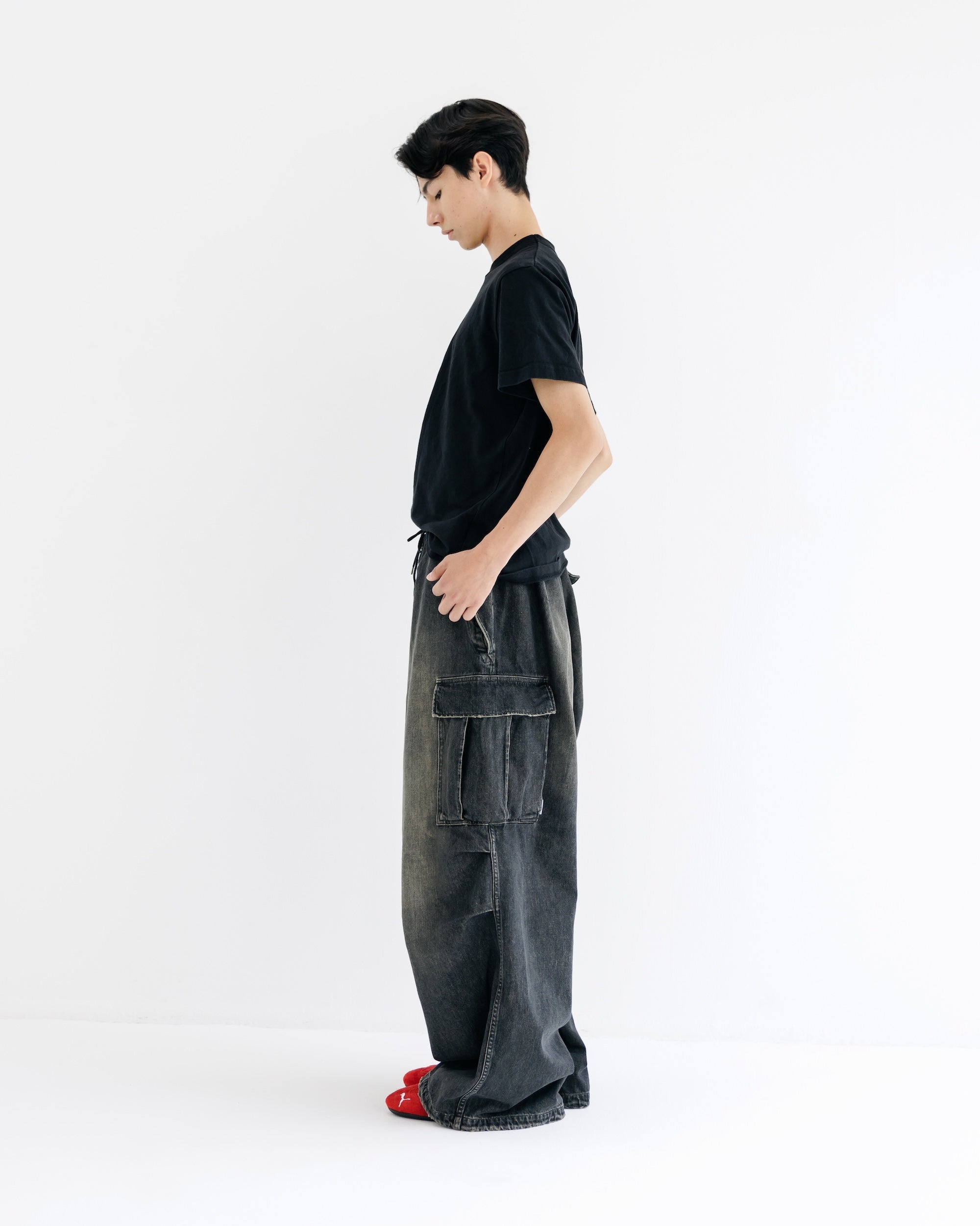 【9.13 SAT 20:00- IN STOCK】VINTAGE DYED SELVEDGE DENIM M-51 ARCTIC TROUSERS (VINTAGE BLACK)