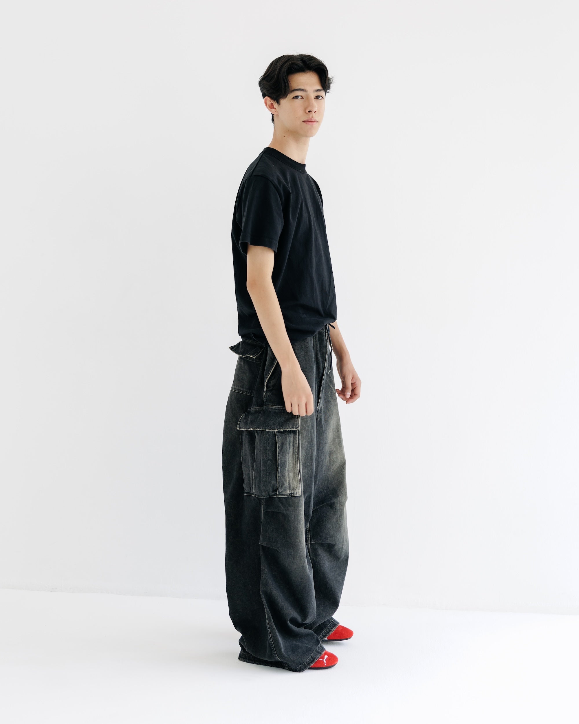 【9.13 SAT 20:00- IN STOCK】VINTAGE DYED SELVEDGE DENIM M-51 ARCTIC TROUSERS (VINTAGE BLACK)