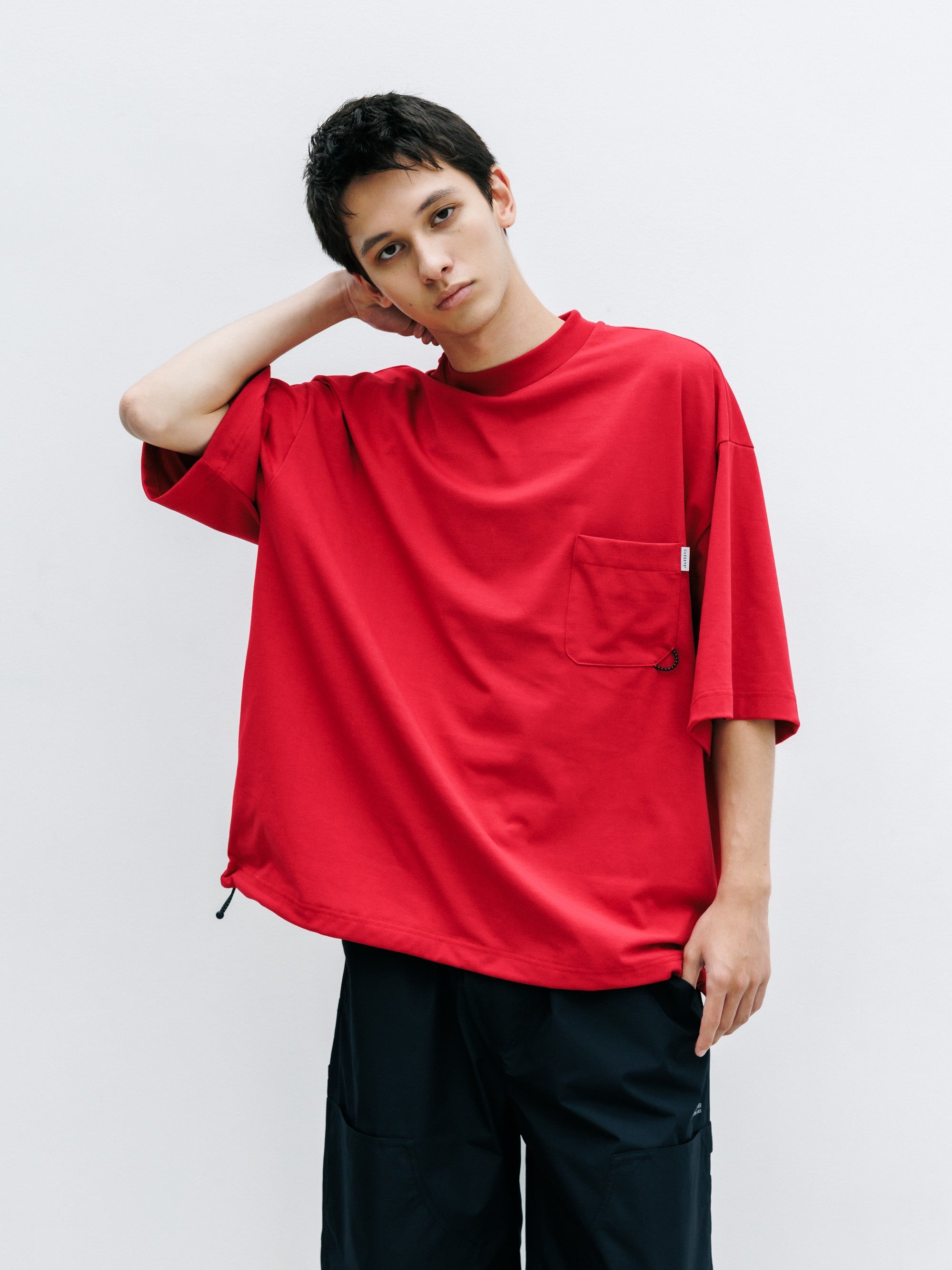 TECH POCKET S/S T-SHIRT (RED)