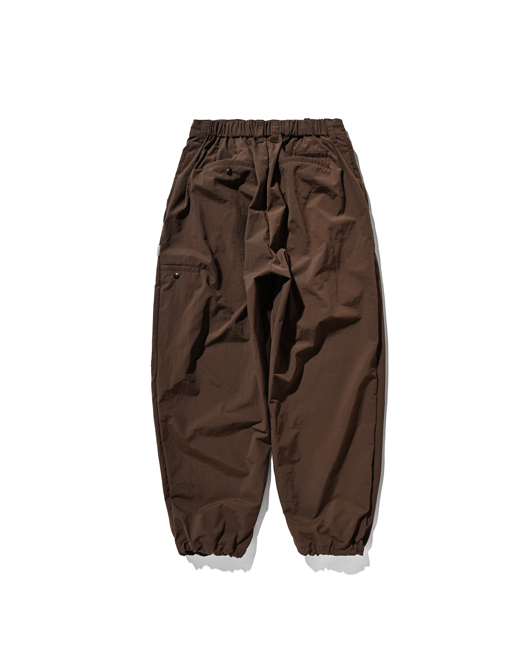 【10.15 WED 20:00- IN STOCK】WATER REPELLENT NYLON CITY UNIFORM WIDE TAPERED PANTS FOR YGM (BROWN×ORANGE)