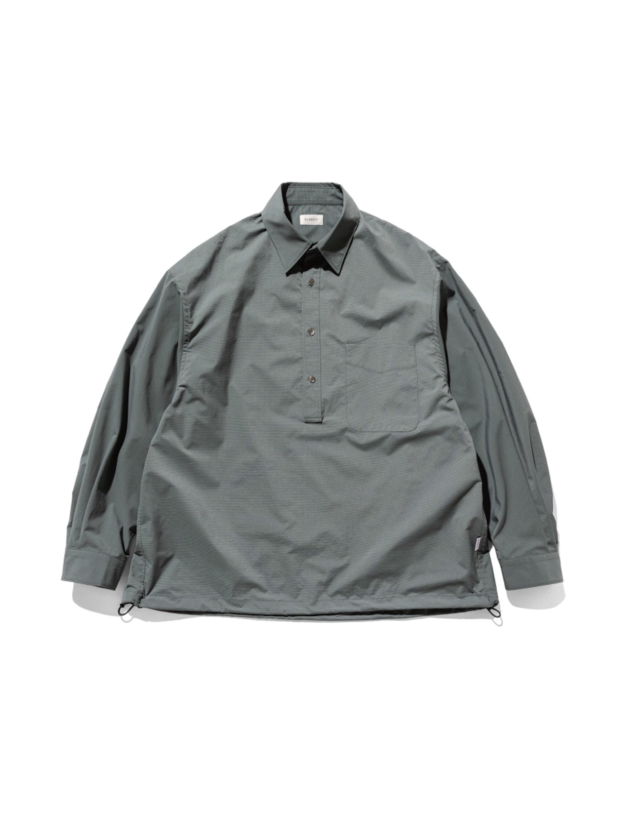 【5.6 TUE 20:00- IN STOCK】MINI PLAID L/S PULLOVER SHIRT (BLUE GRAY)