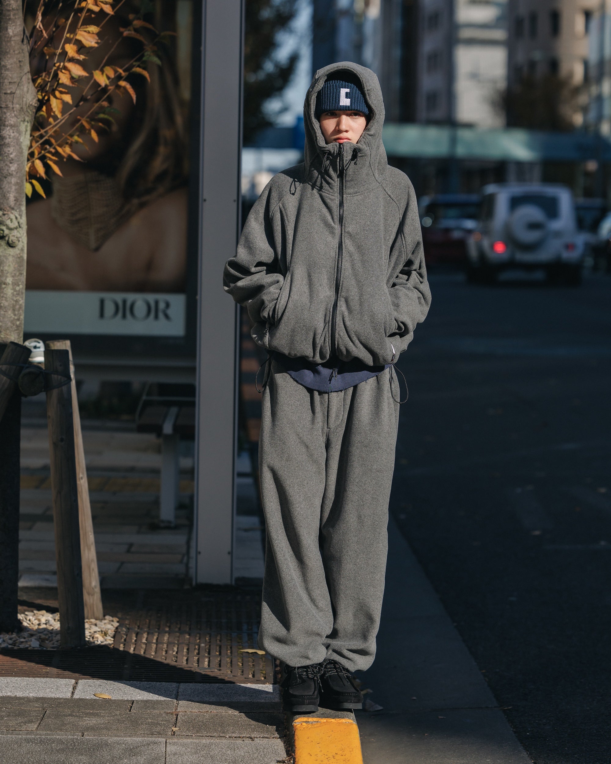 C” COTTON KNIT CAP 001 (NAVY)