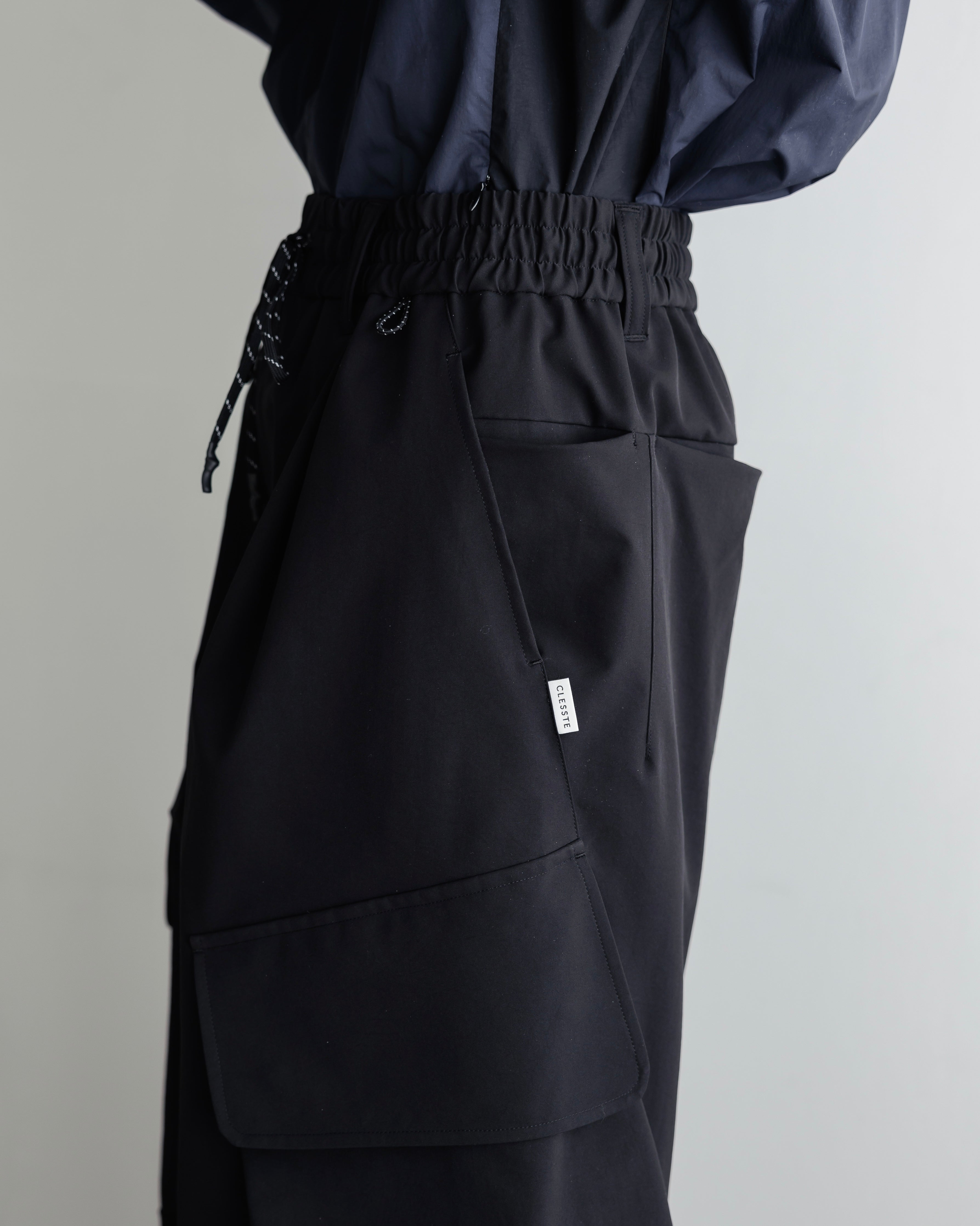 SOFT SHELL WIDE CARGO PANTS