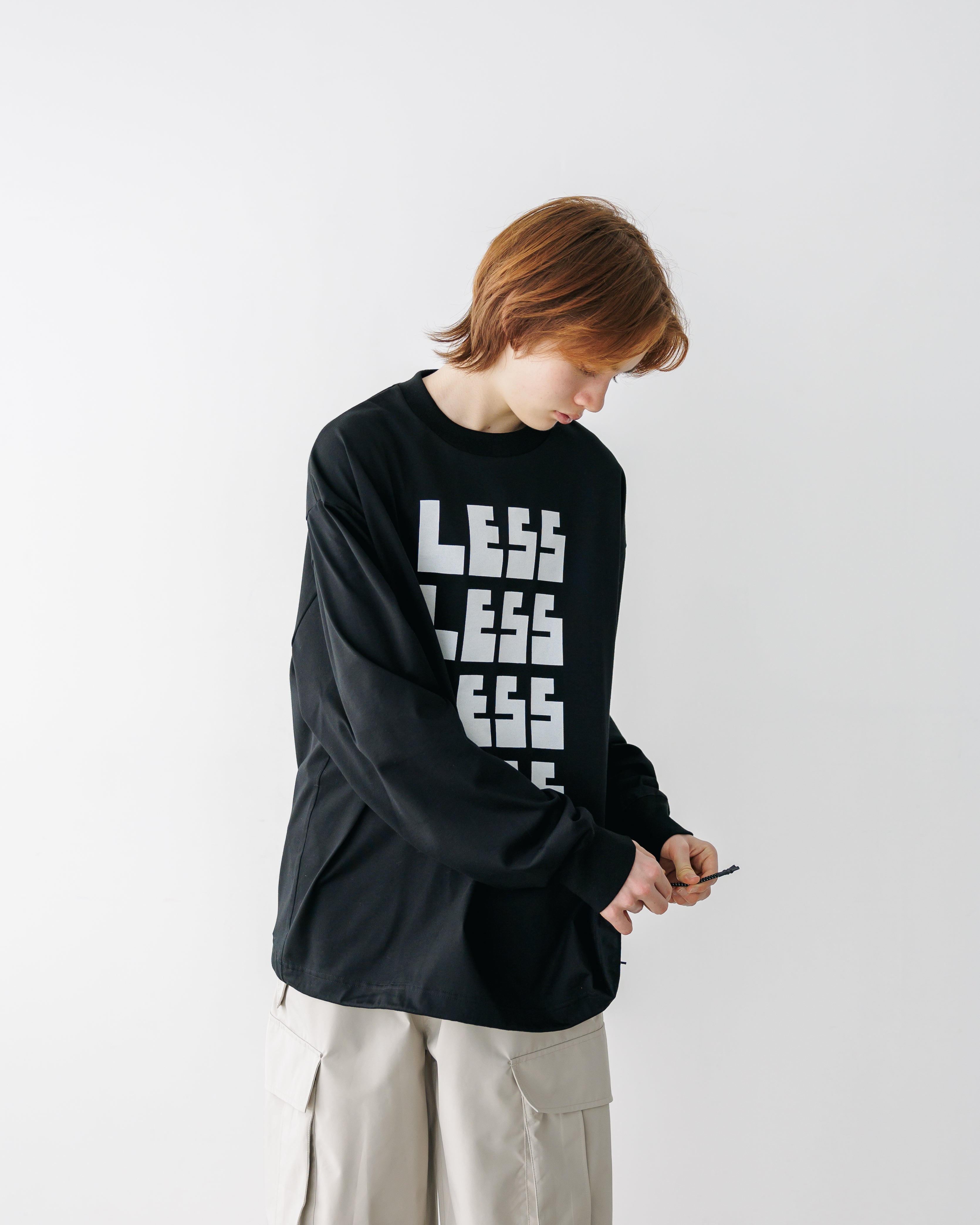 トップス clesste LESS\" MASSIVE L/S T-SHIRT CLESSTE 24AW “LESS” MASSIVE L/S T-SHIRTS WITH DRAWSTRINGS トップス