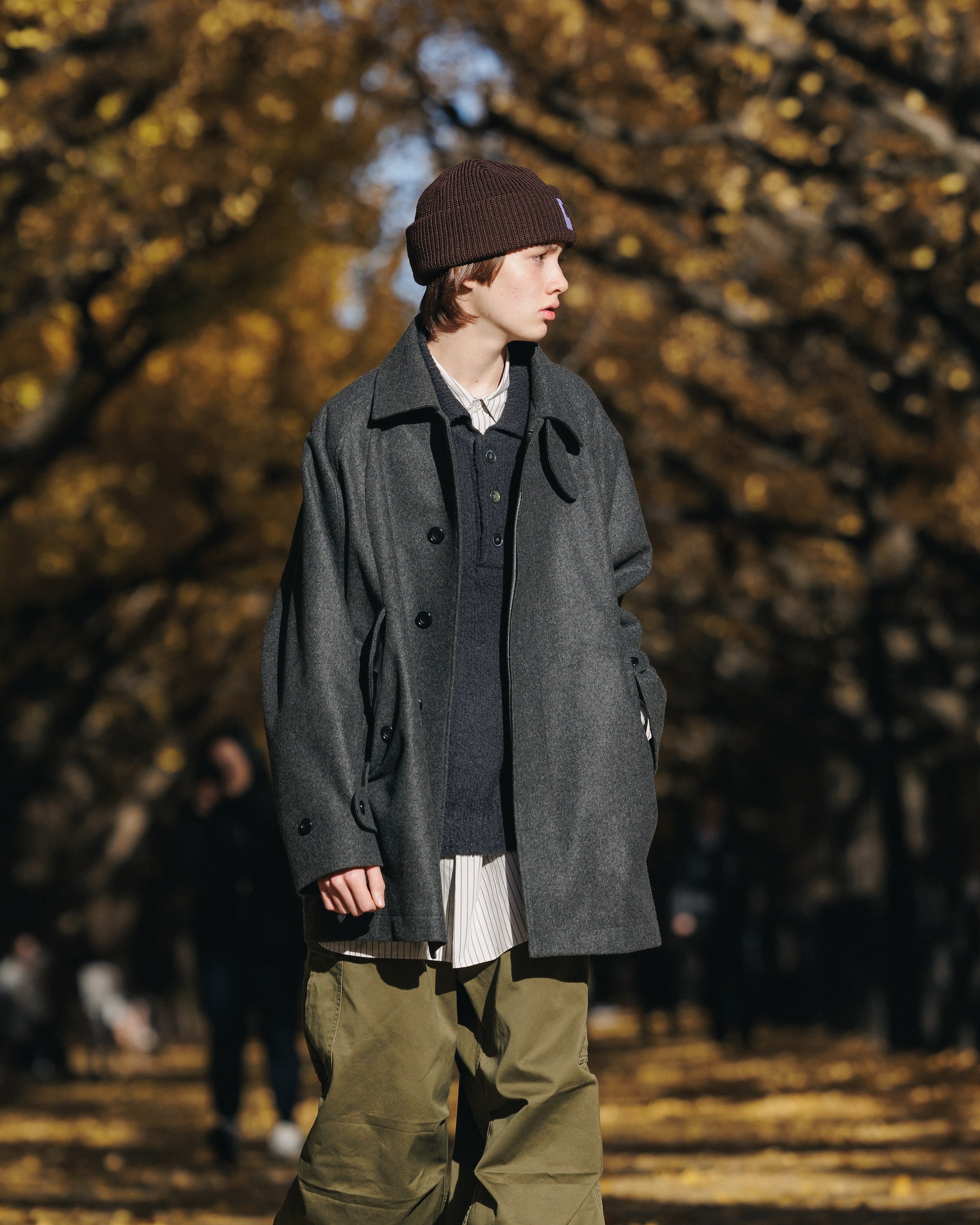 【12.11 WED 20:00- IN STOCK】WOOL MELTON BALMACAAN HALF COAT