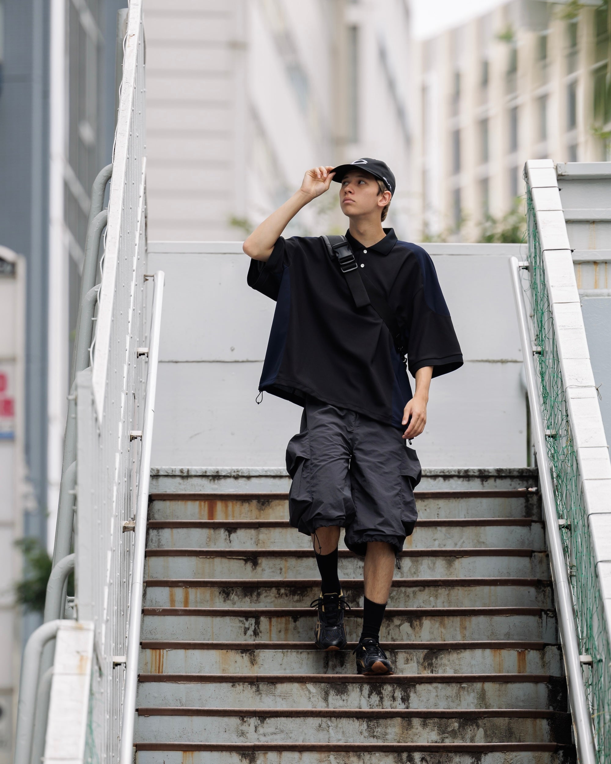 Clesste ACTIVE CITY S/S POLO SHIRT新品 CLESSTE ACTIVE CITY S/S POLO SHIRT COLOR: BLACK × NAVY SIZE:F 7/31