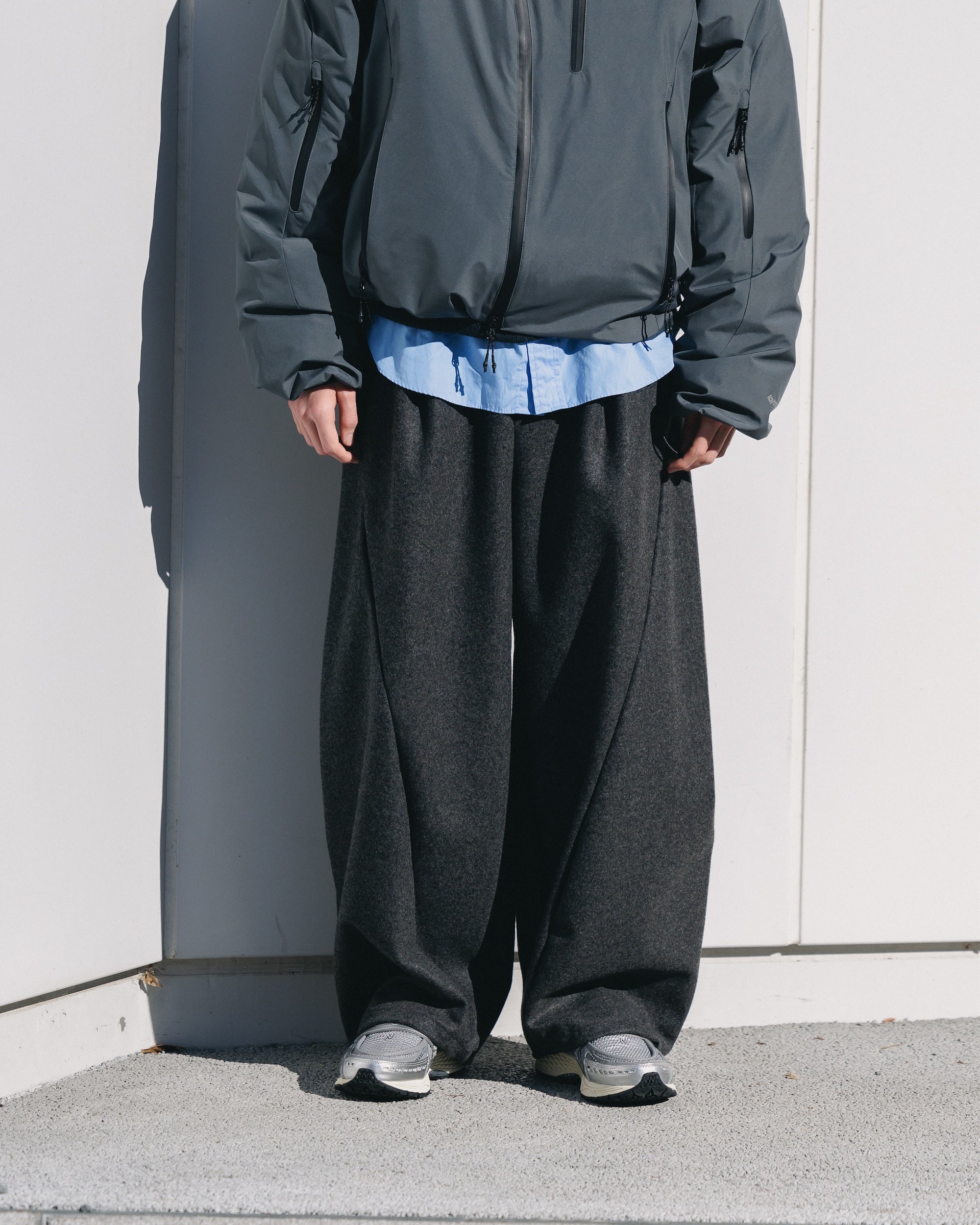 【12.18 WED 20:00- IN STOCK】WOOL MELTON MASSIVE TWISTED PANTS