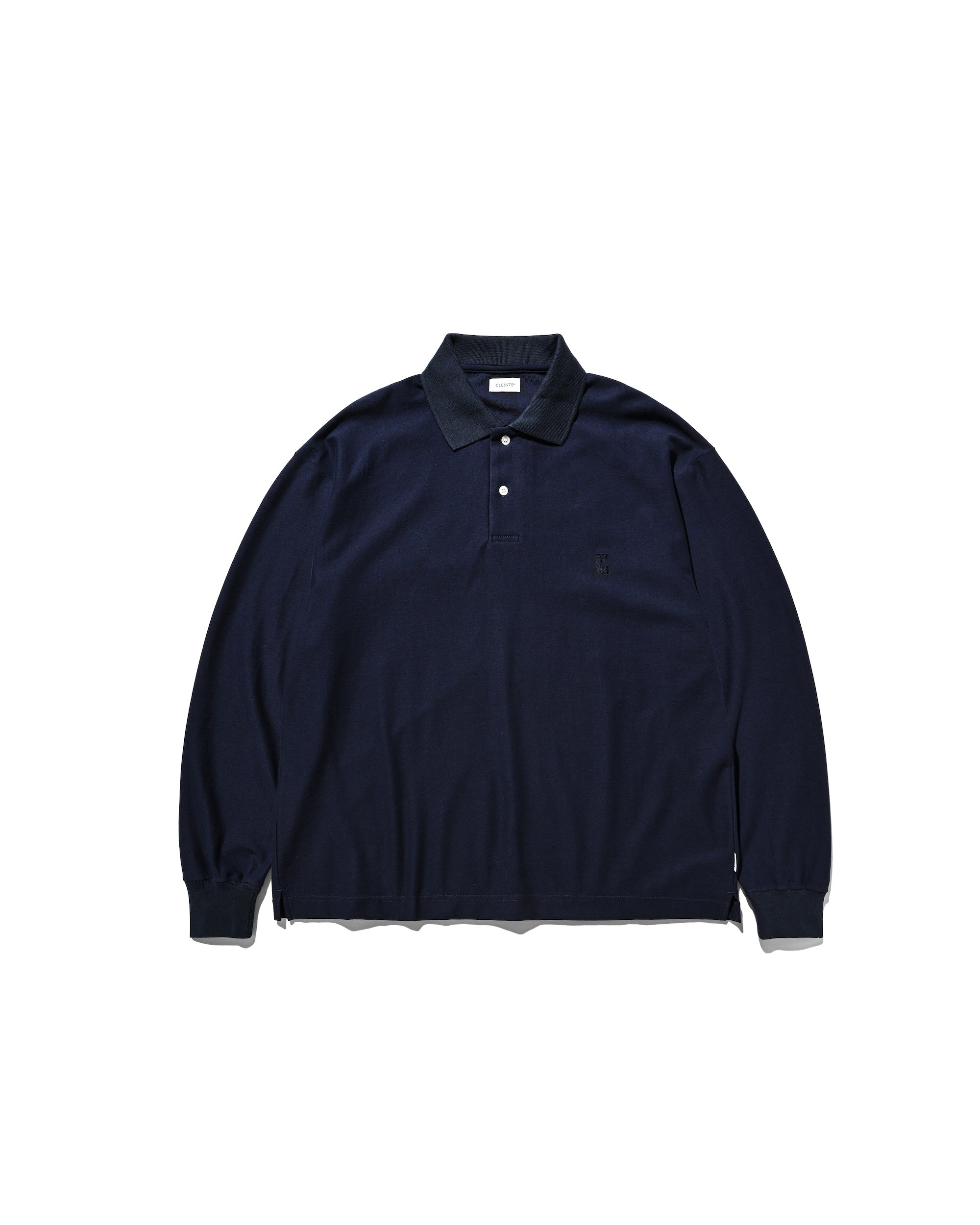 【10.22 WED 20:00- IN STOCK】"C" COTTON CITY L/S POLO SHIRT (NAVY)