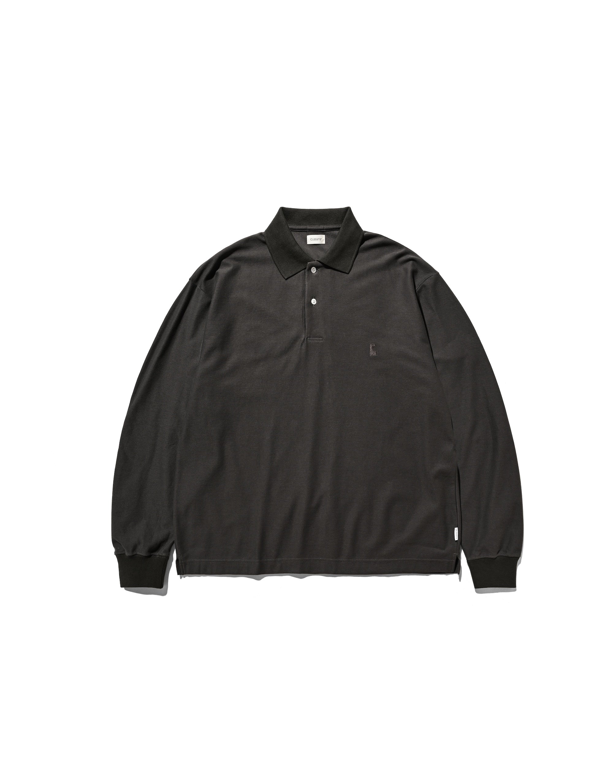 【10.22 WED 20:00- IN STOCK】"C" COTTON CITY L/S POLO SHIRT (CHARCOAL)