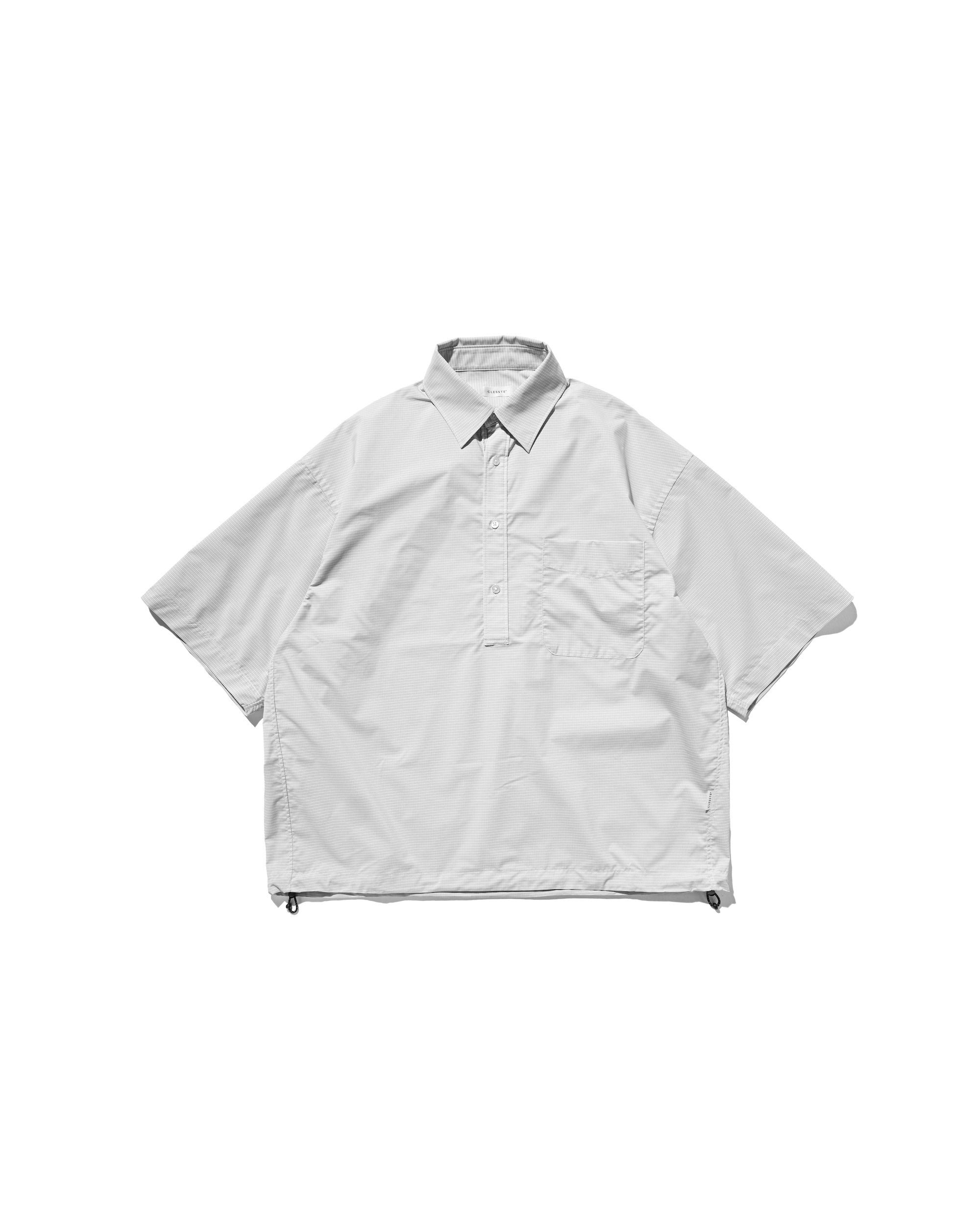 【4.25 SAT 20:00- IN STOCK】MINI PLAID S/S PULLOVER SHIRT (WHITE)