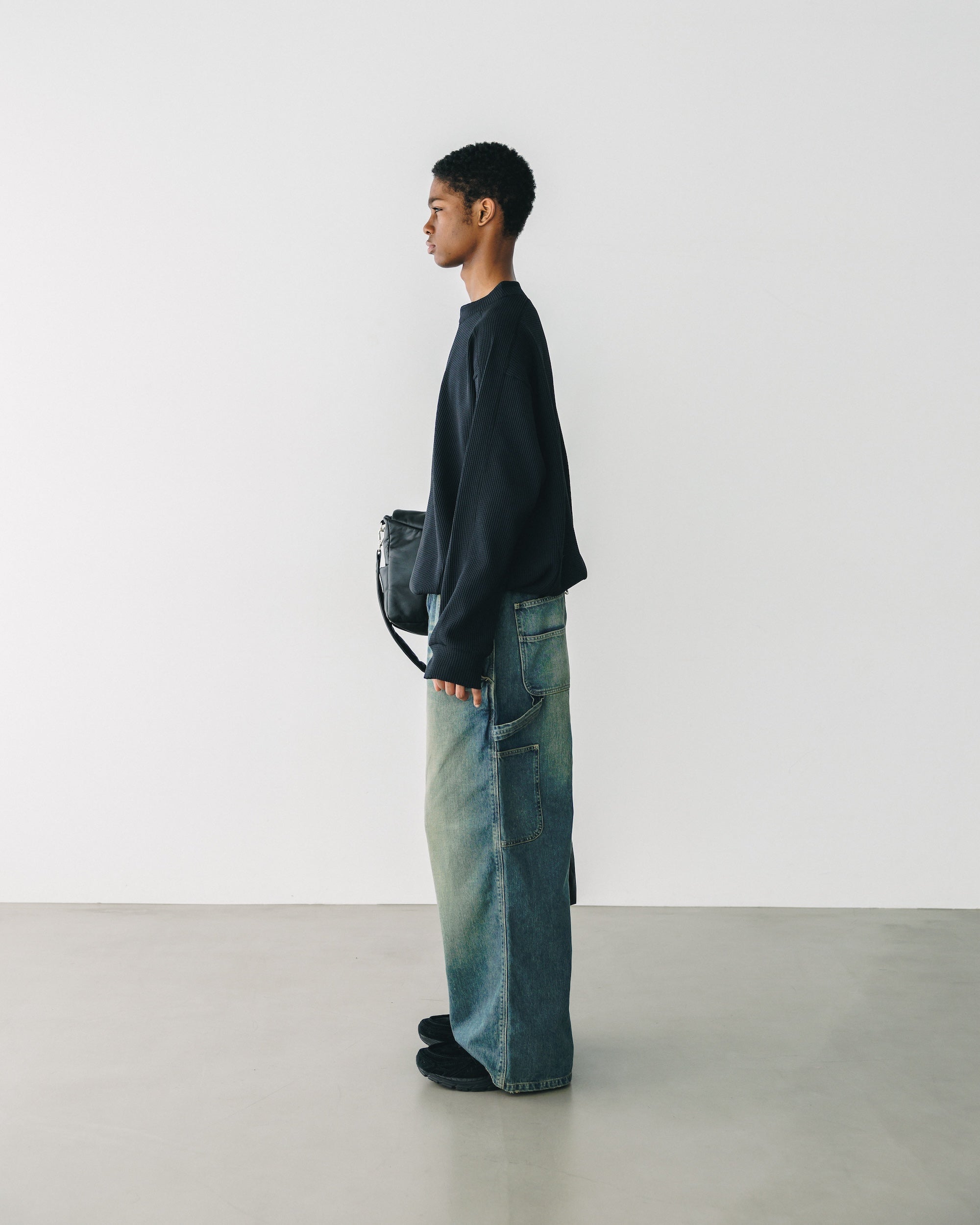 【3.8 SAT 20:00- IN STOCK】VINTAGE DYED SELVEDGE DENIM WORKER PANTS (VINTAGE INDIGO)