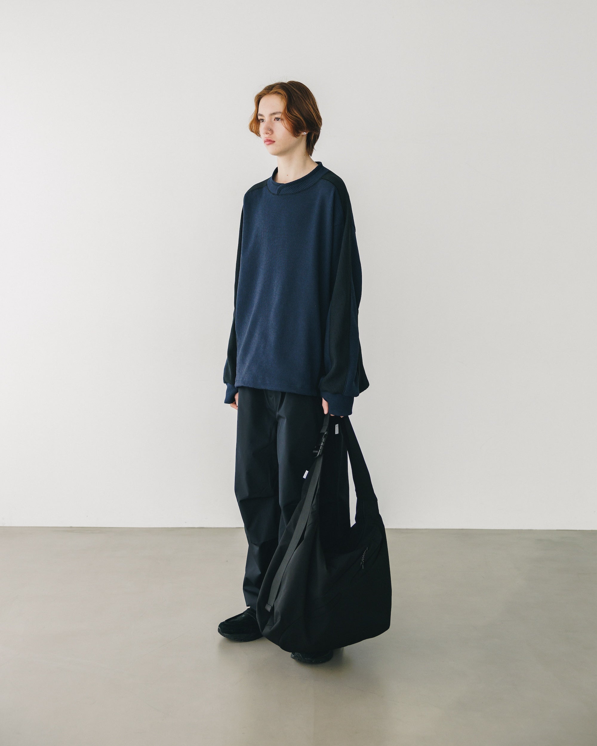 【3.5 WED 20:00- IN STOCK】CITY LIGHT THERMAL PULLOVER (NAVY×BLACK)