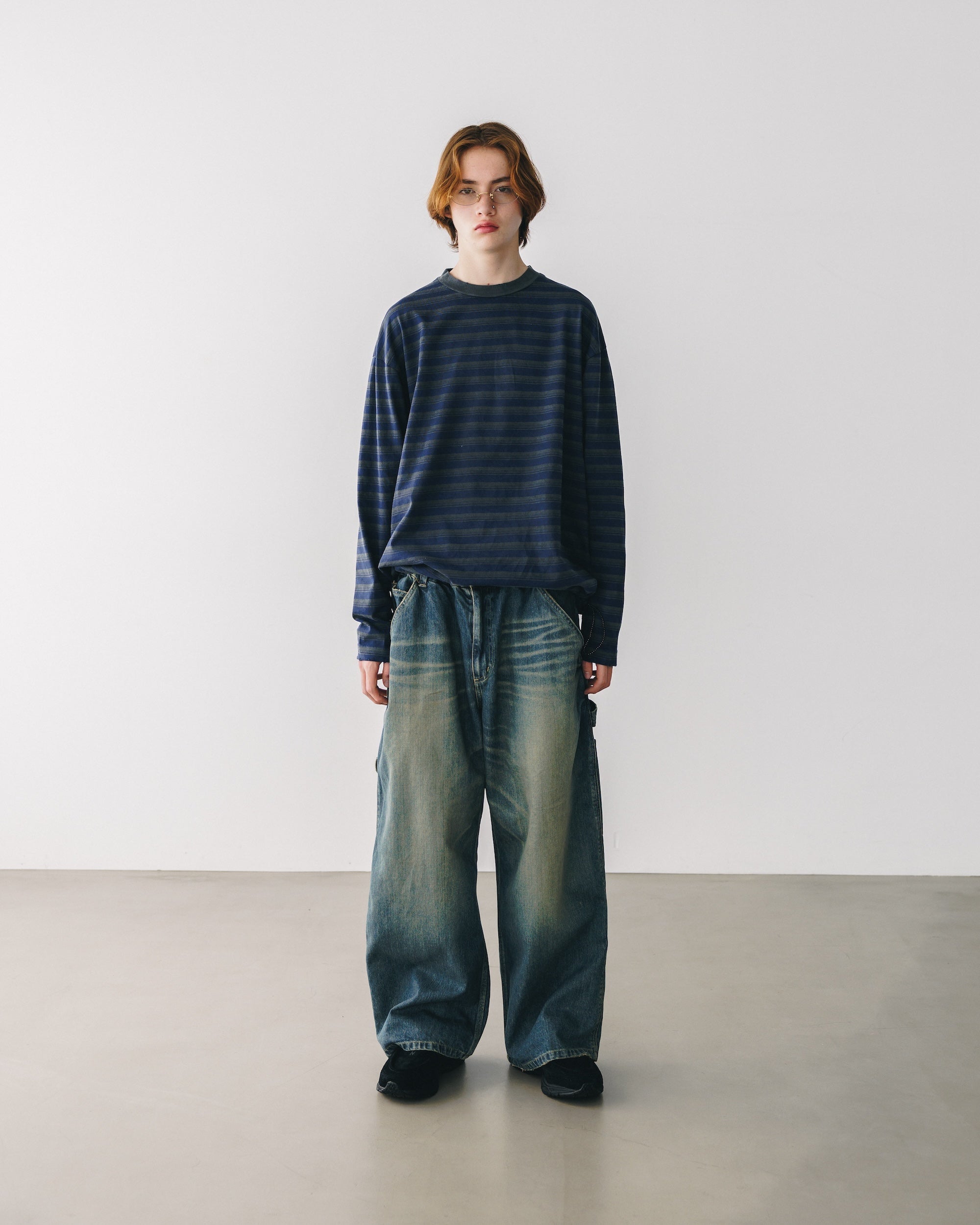 【3.8 SAT 20:00- IN STOCK】VINTAGE DYED SELVEDGE DENIM WORKER PANTS (VINTAGE INDIGO)