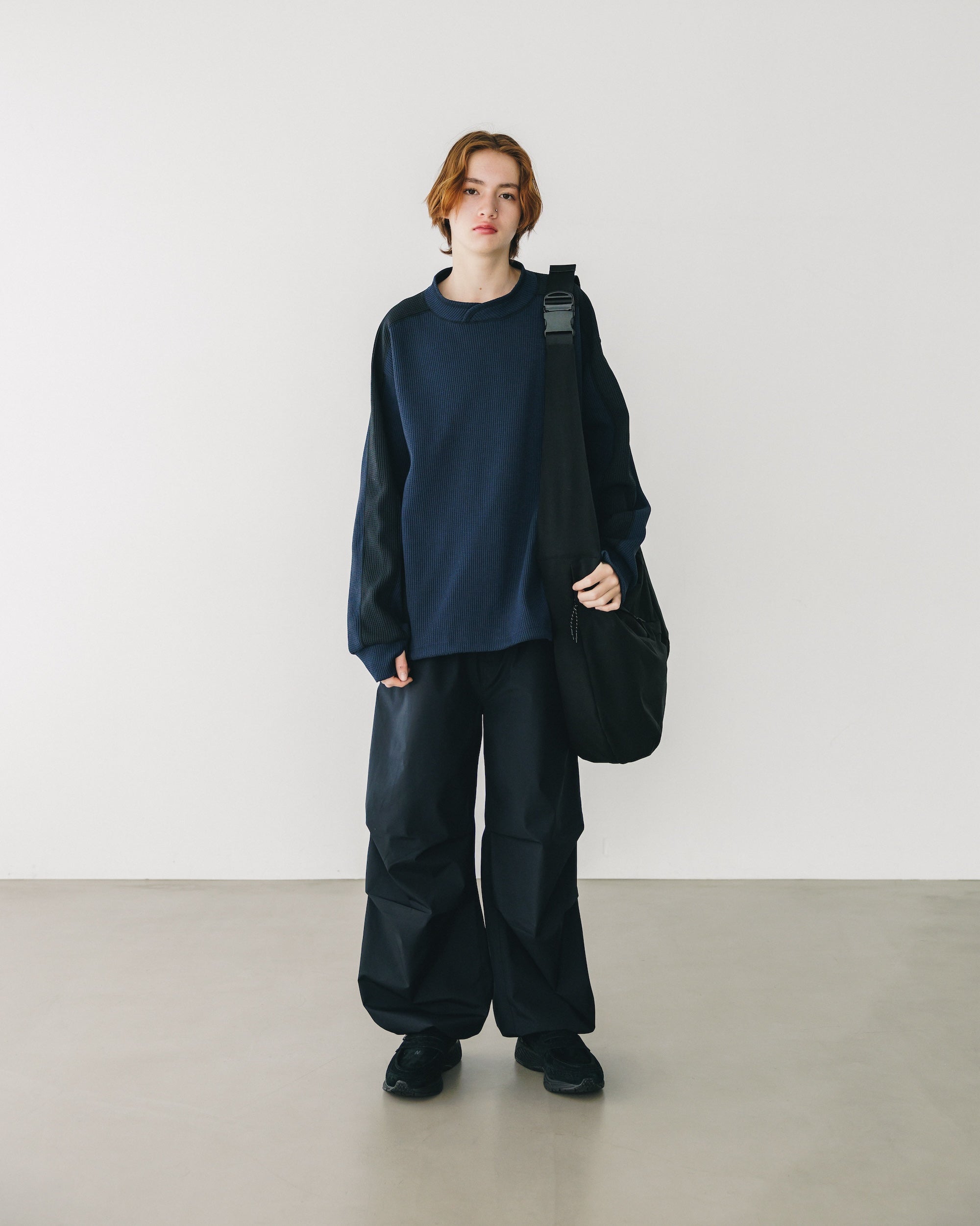 【3.5 WED 20:00- IN STOCK】CITY LIGHT THERMAL PULLOVER (NAVY×BLACK)