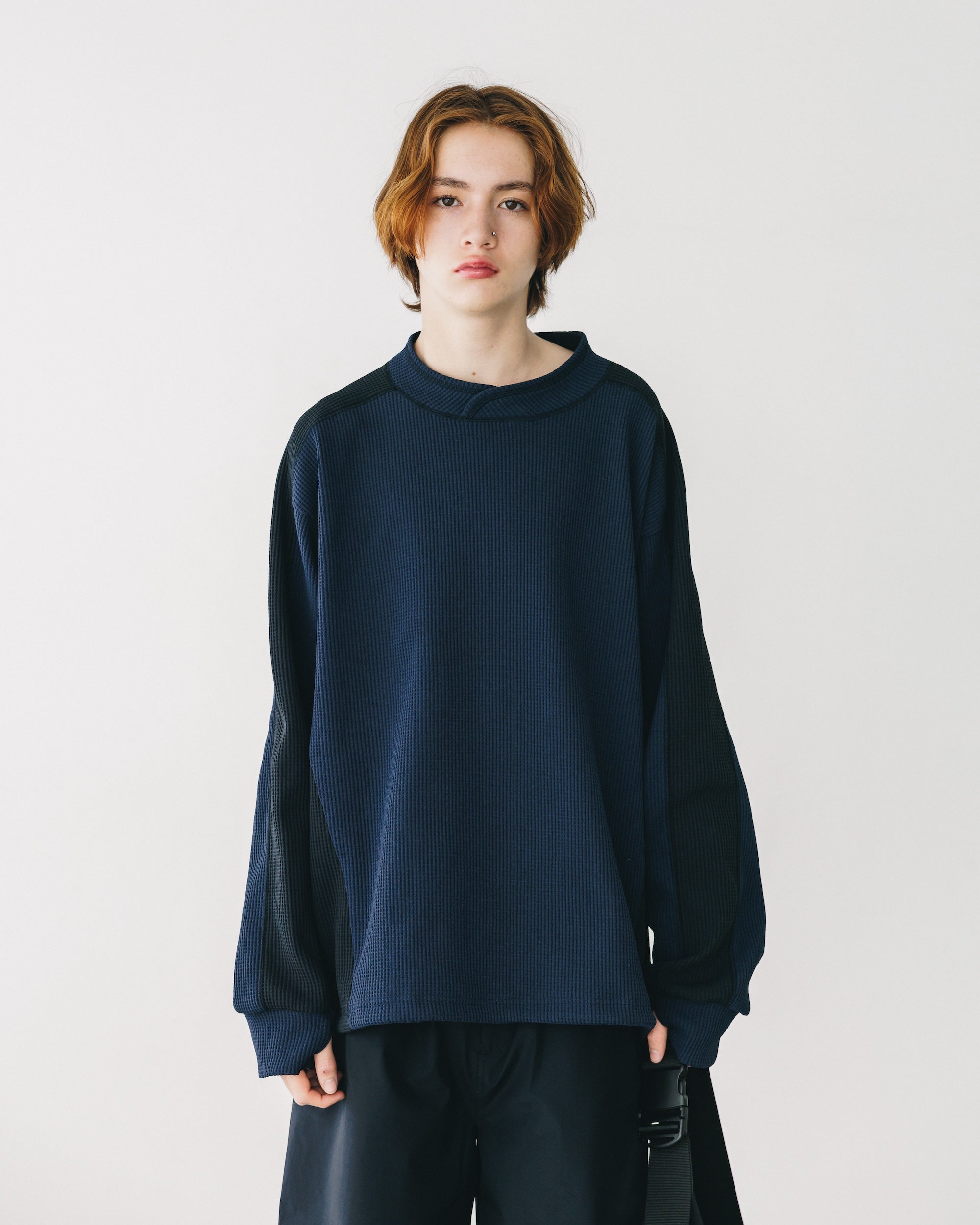 【3.5 WED 20:00- IN STOCK】CITY LIGHT THERMAL PULLOVER (NAVY×BLACK)