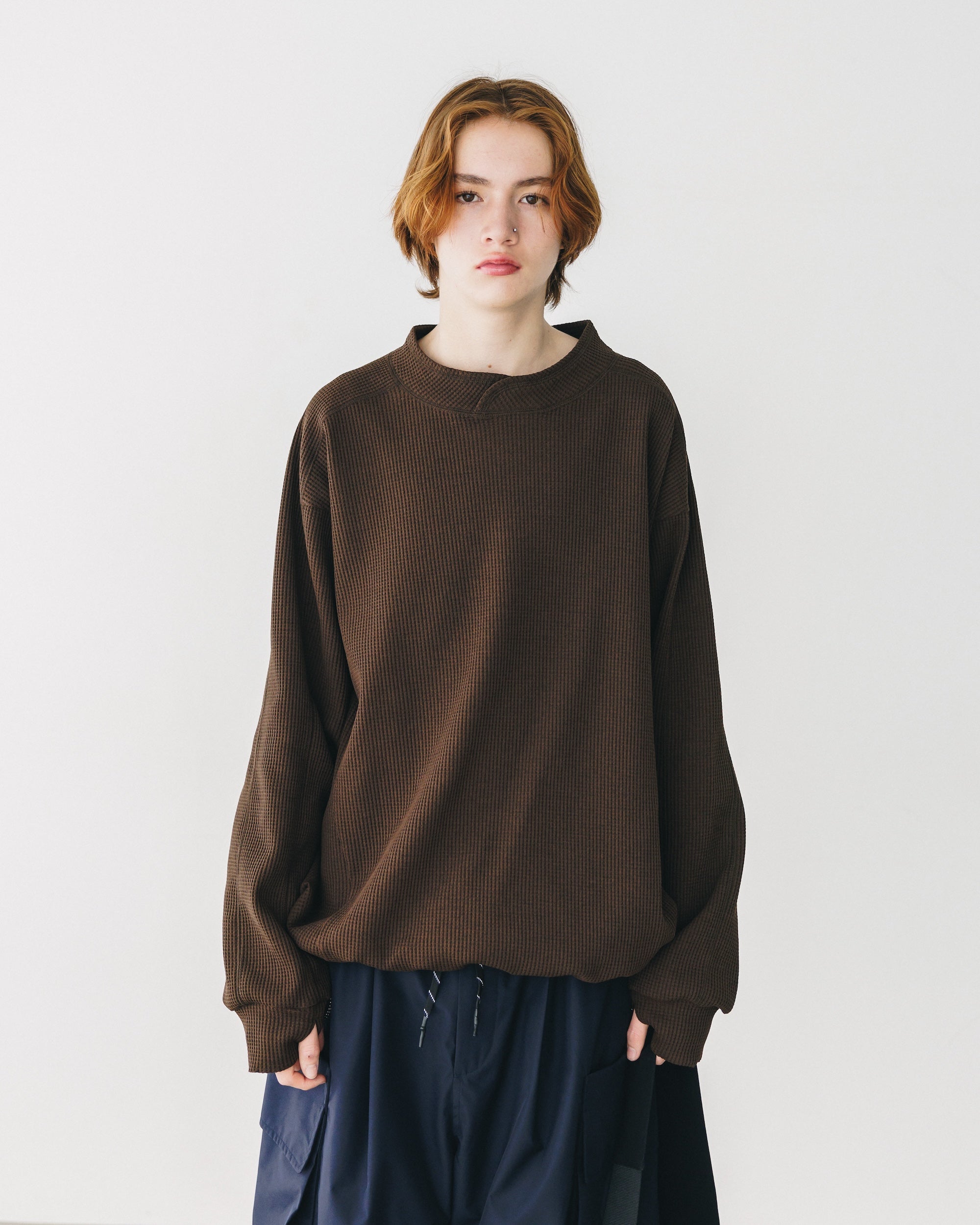 【3.5 WED 20:00- IN STOCK】CITY LIGHT THERMAL PULLOVER (BROWN)