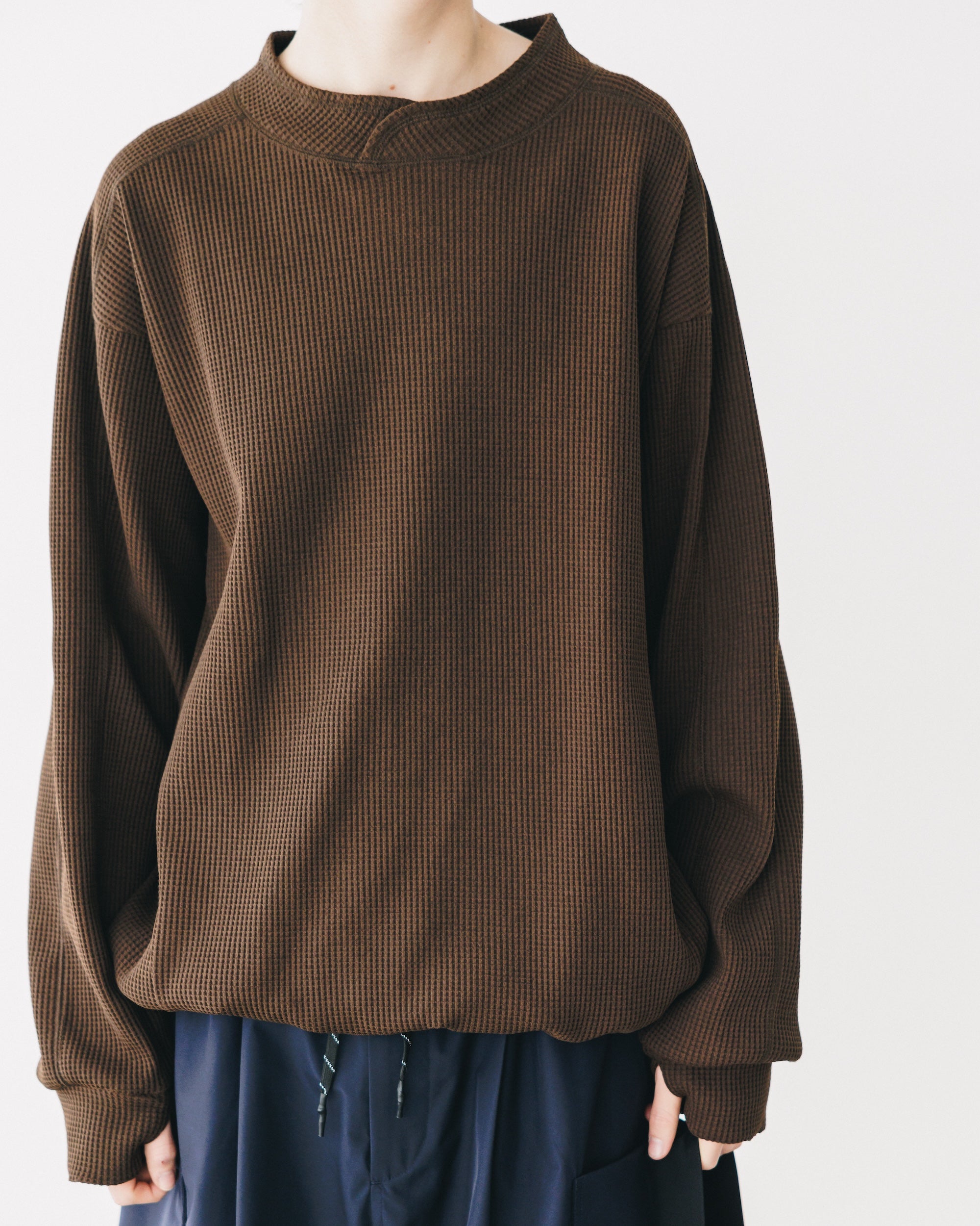 【3.5 WED 20:00- IN STOCK】CITY LIGHT THERMAL PULLOVER (BROWN)