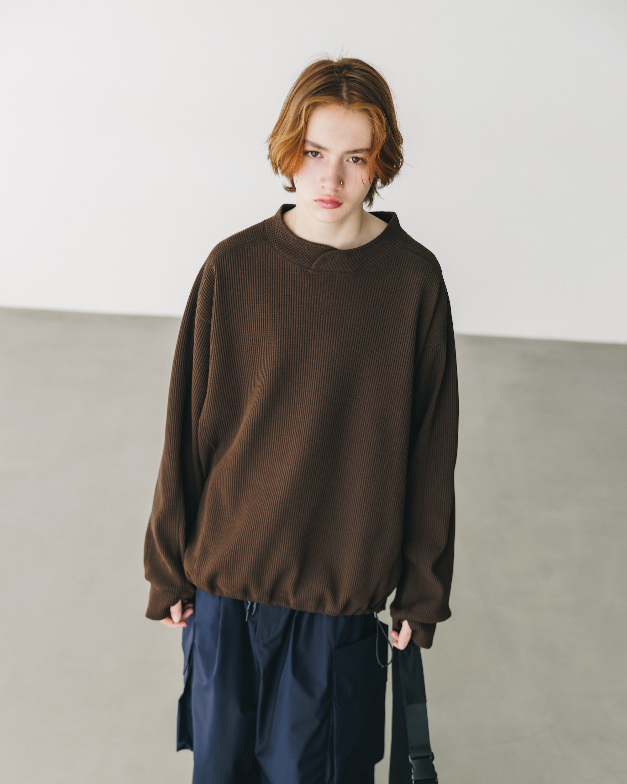 【3.5 WED 20:00- IN STOCK】CITY LIGHT THERMAL PULLOVER (BROWN)