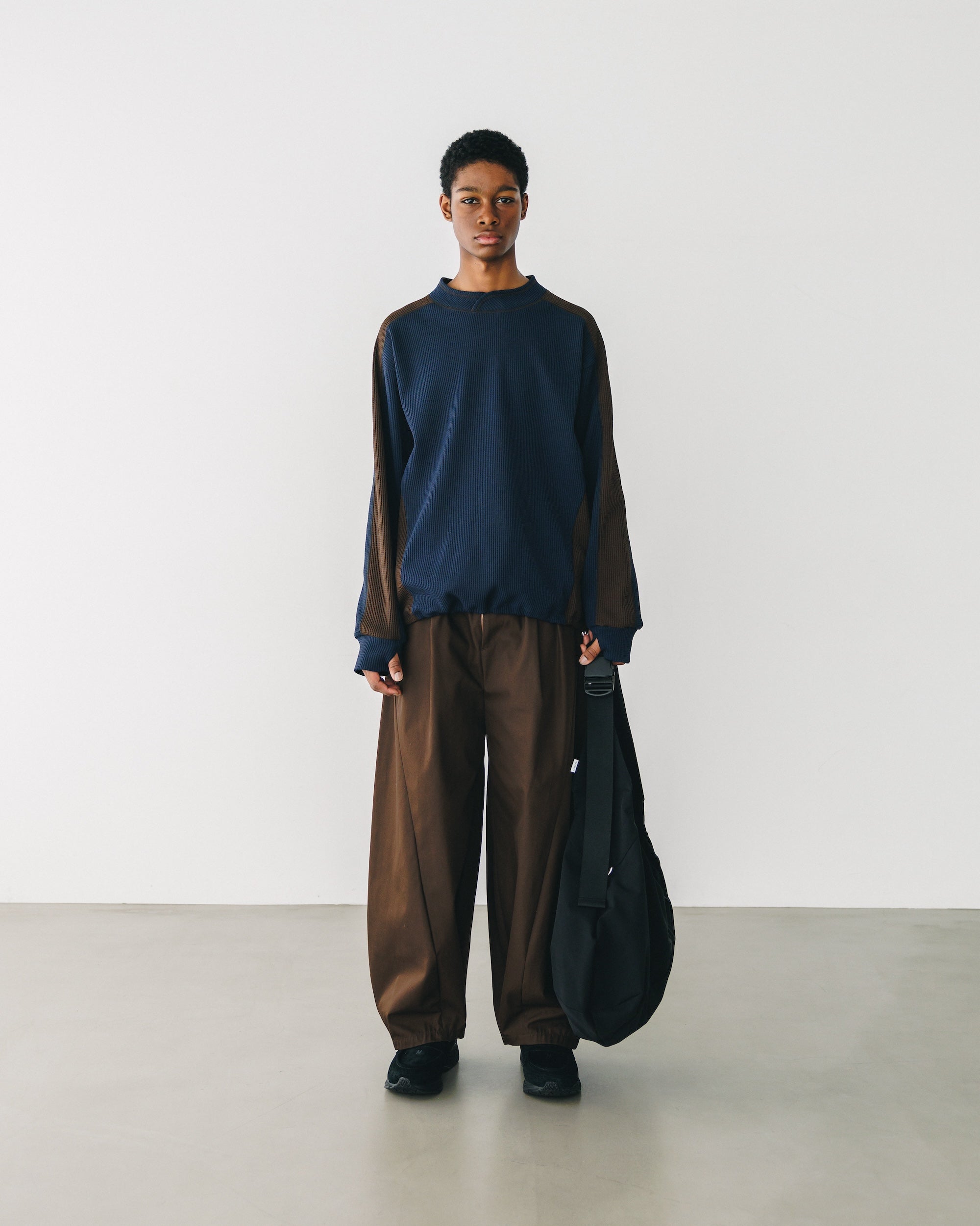 【3.5 WED 20:00- IN STOCK】CITY LIGHT THERMAL PULLOVER (NAVY×BROWN)