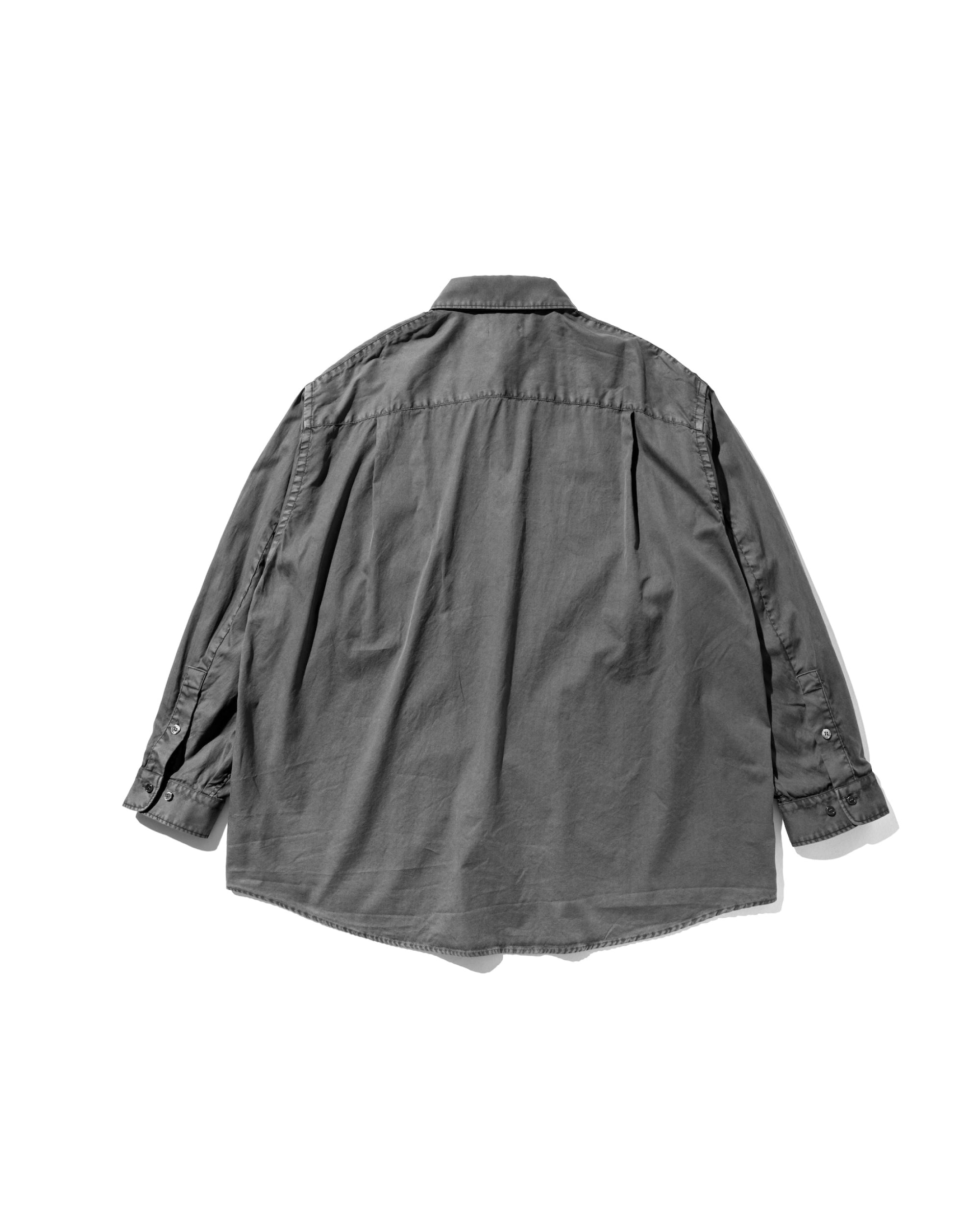 【10.1 WED 20:00- IN STOCK】PIGMENT DYED OXFORD CITY SHIRT (FADE BLACK)
