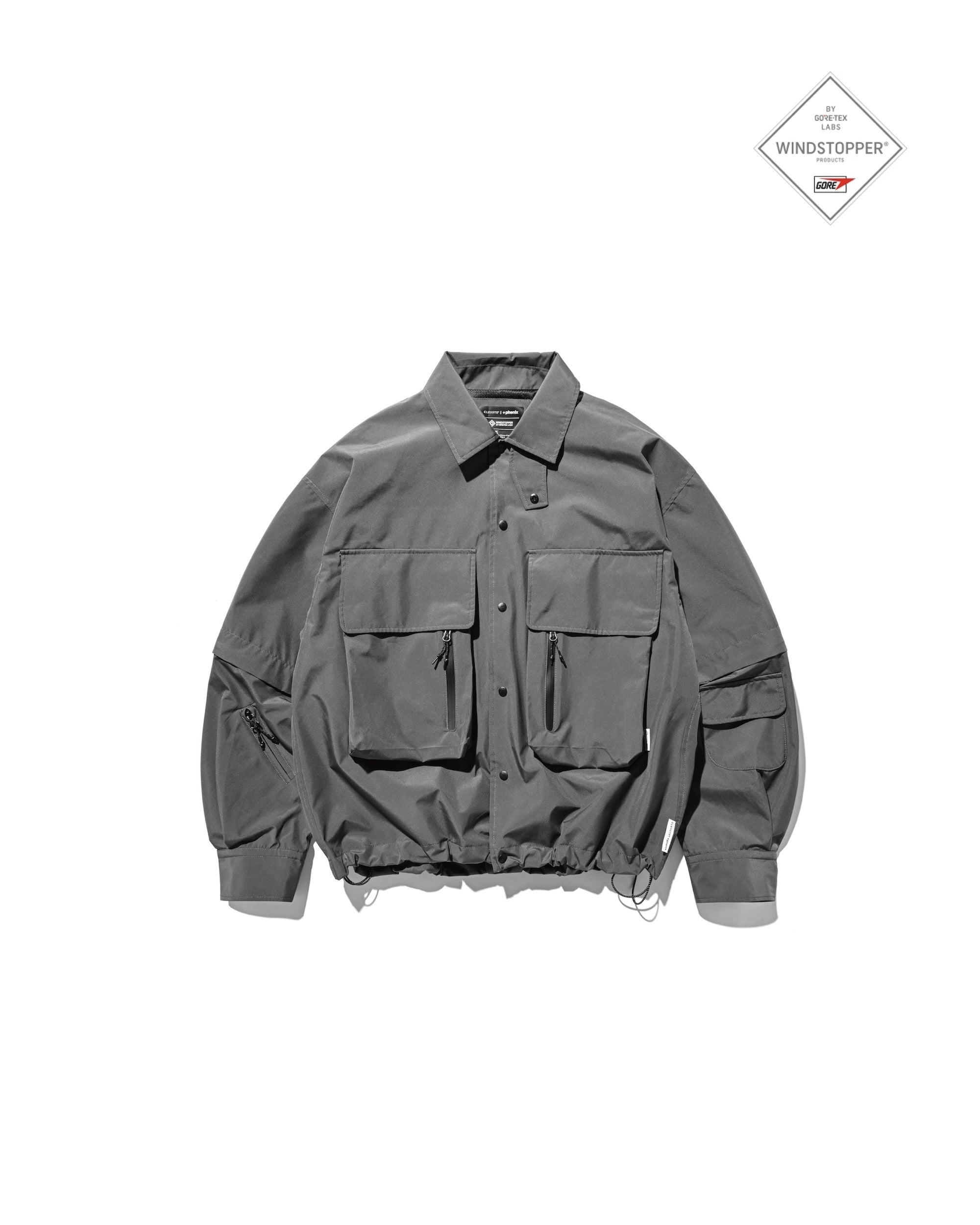 【9.10 WED 20:00- IN STOCK】+phenix WINDSTOPPER® by GORE-TEX LABS DETACHABLE WADING SHIRT JACKET (GRAPHAITE GRAY)