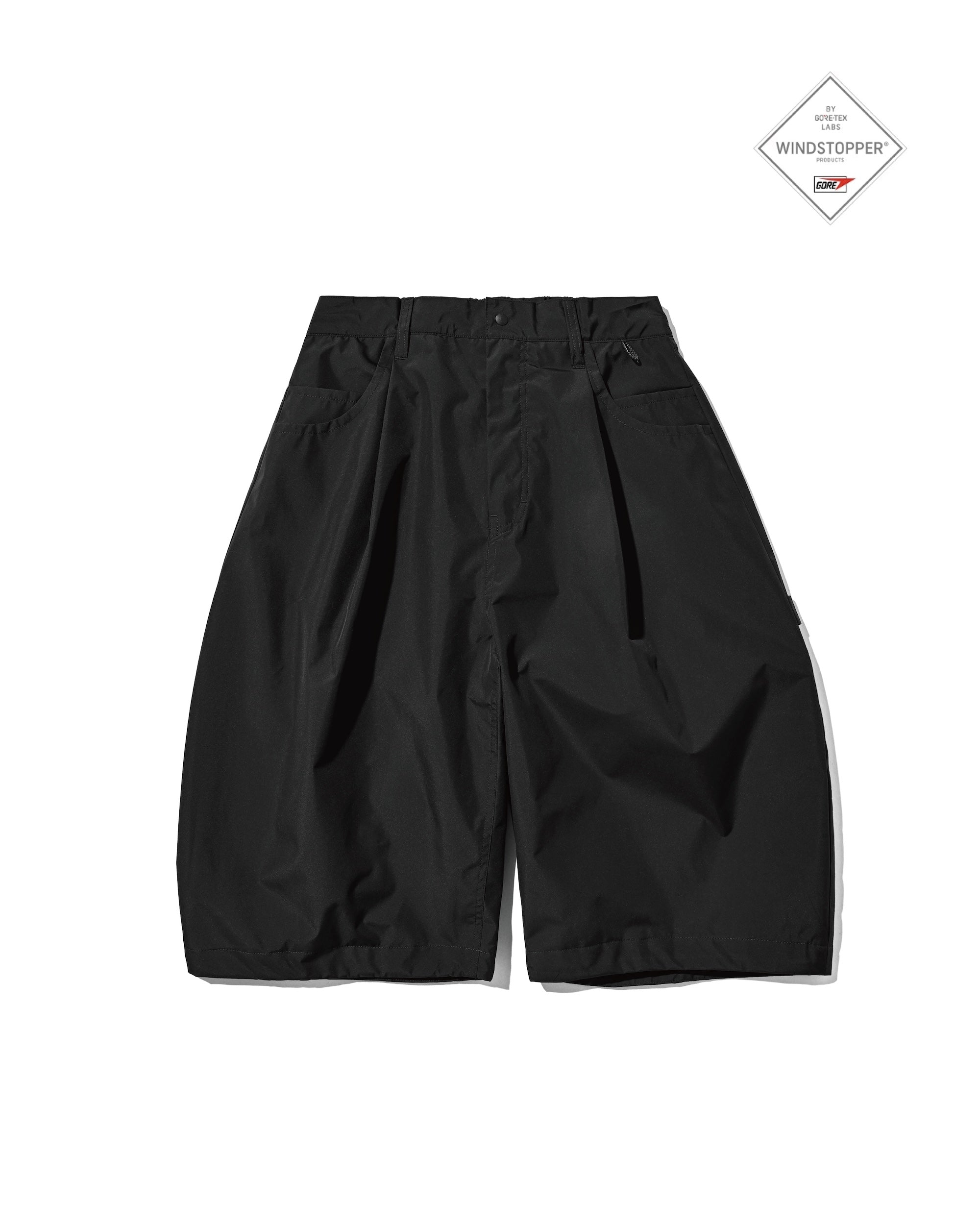 【7.8 WED 20:00- IN STOCK】+PHENIX WINDSTOPPER® BY GORE-TEX LABS TWILL CITY MASSIVE UTILITY HALF PANTS (BLACK)