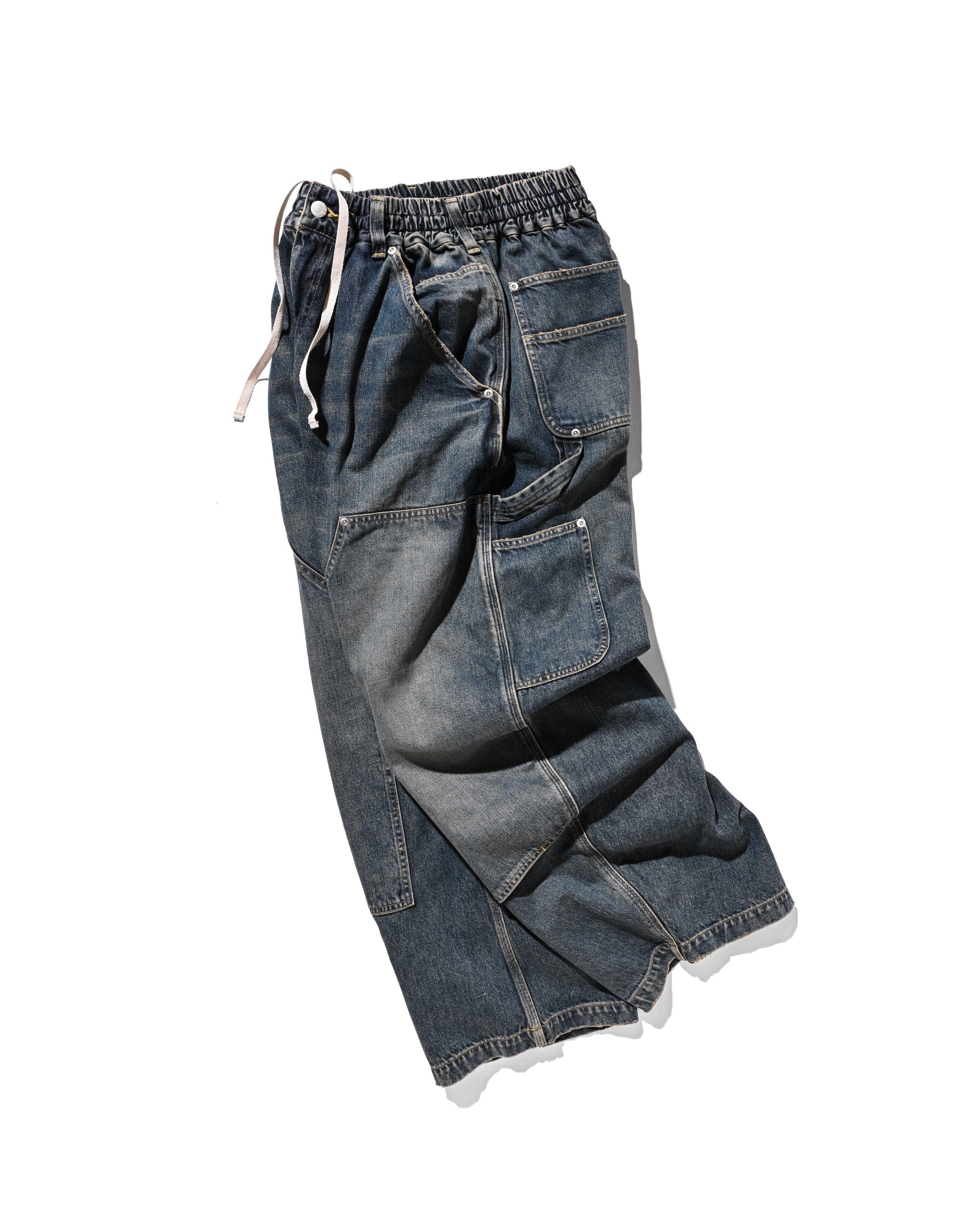 5.13 WED 20:00- IN STOCK】VINTAGE DYED SELVEDGE DENIM DOUBLE KNEE CURV