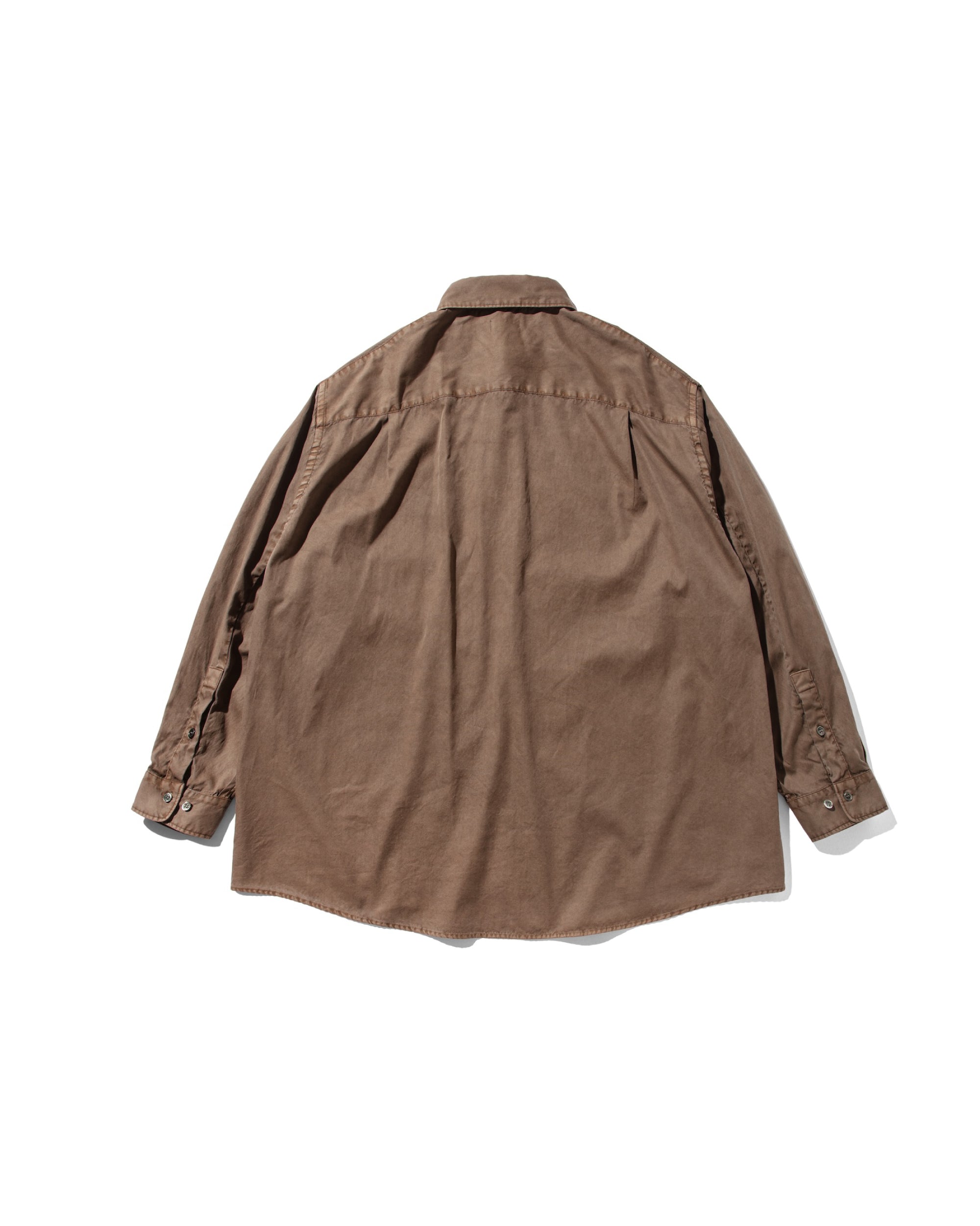【10.1 WED 20:00- IN STOCK】PIGMENT DYED OXFORD CITY SHIRT (FADE BROWN)