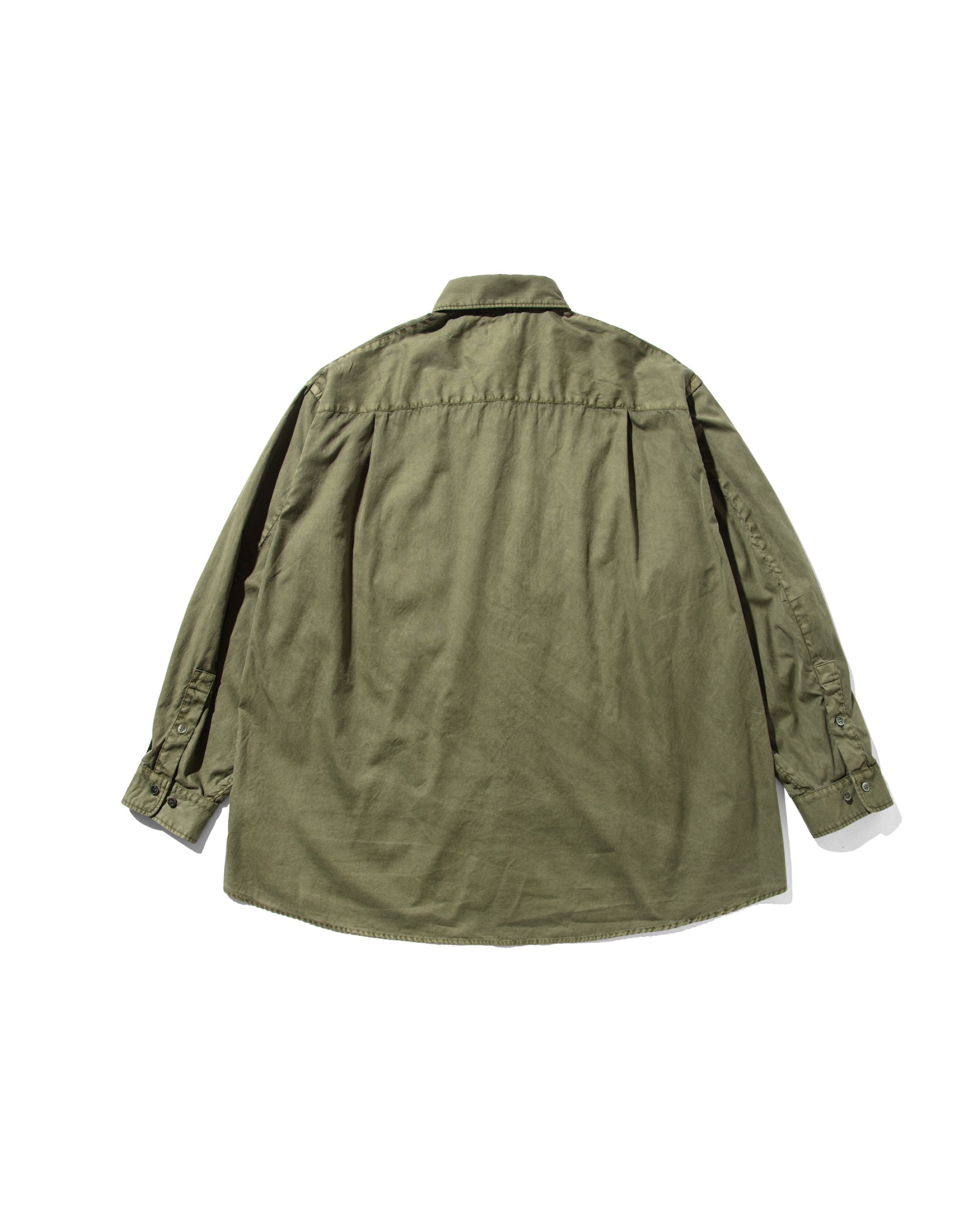 【10.1 WED 20:00- IN STOCK】PIGMENT DYED OXFORD CITY SHIRT (FADE OLIVE)