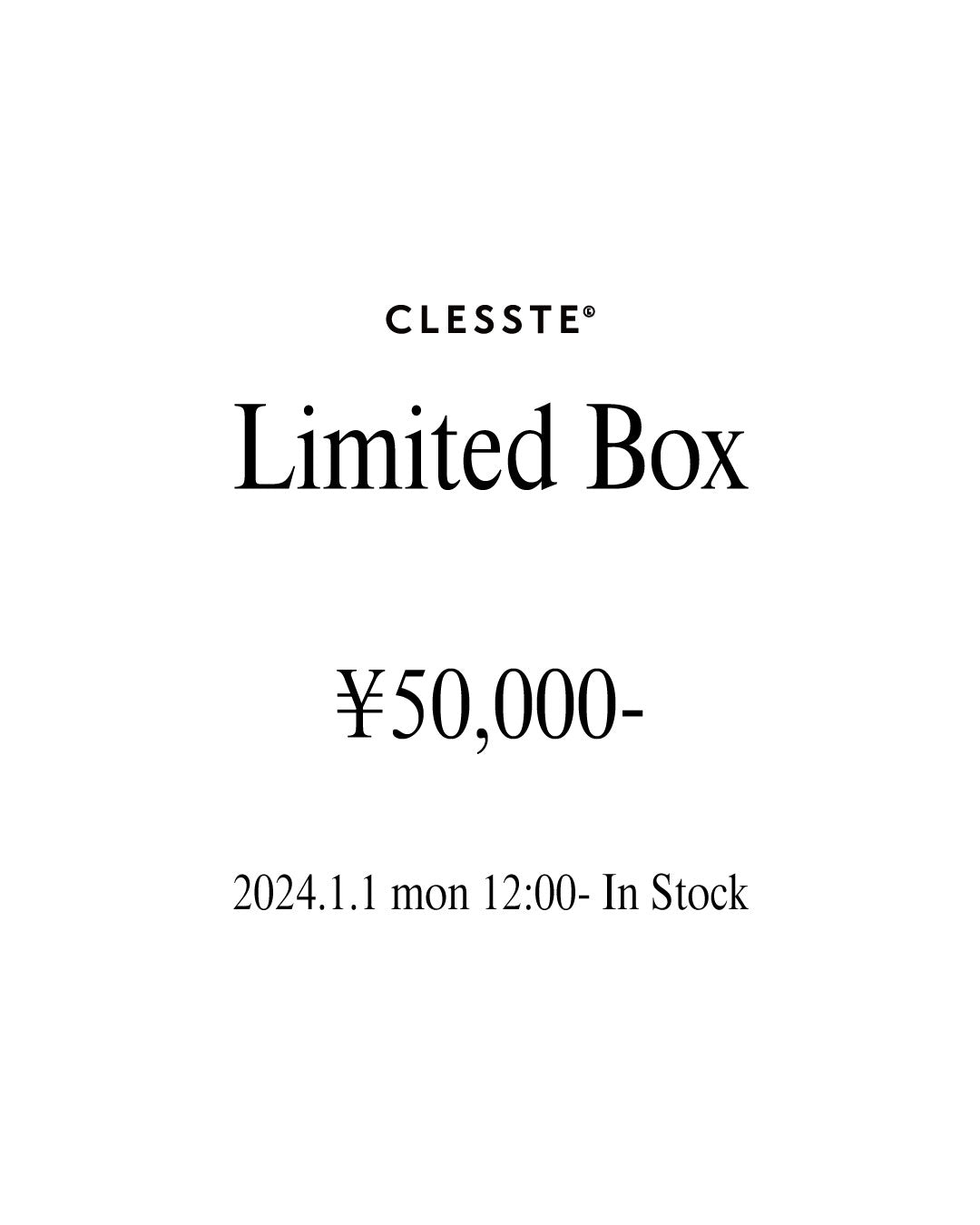 【2024.1.1 mon 12:00- In Stock】 Limited Box ¥50,000.