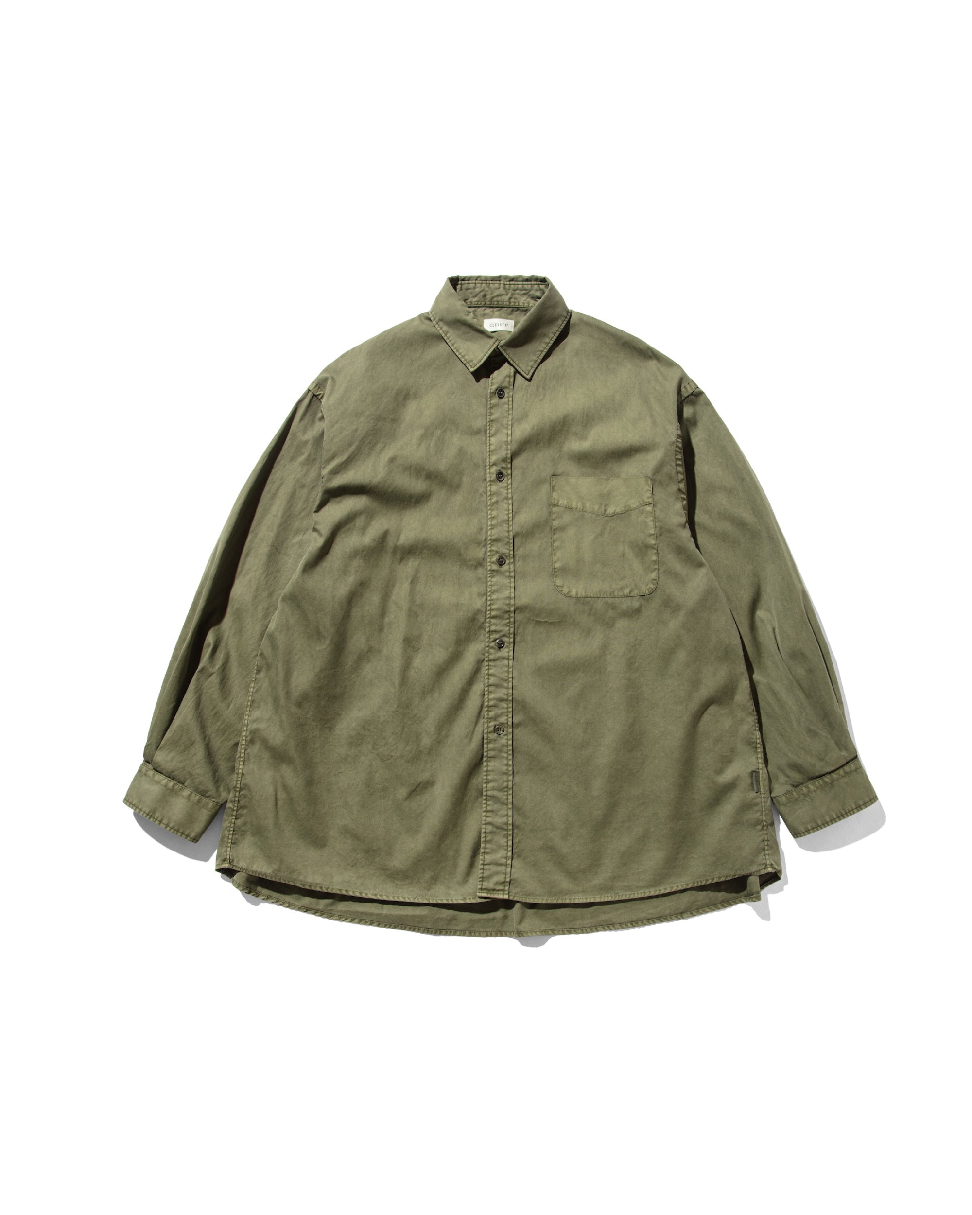 【10.1 WED 20:00- IN STOCK】PIGMENT DYED OXFORD CITY SHIRT (FADE OLIVE)