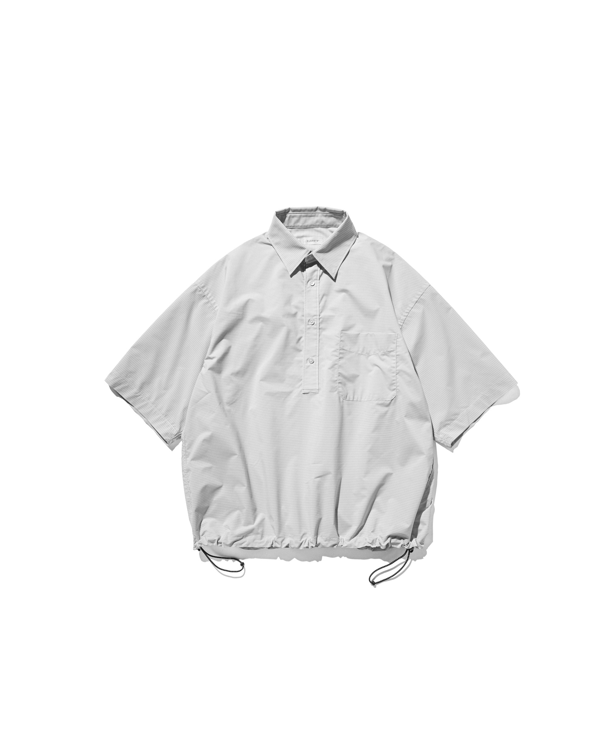 【4.25 SAT 20:00- IN STOCK】MINI PLAID S/S PULLOVER SHIRT (WHITE)