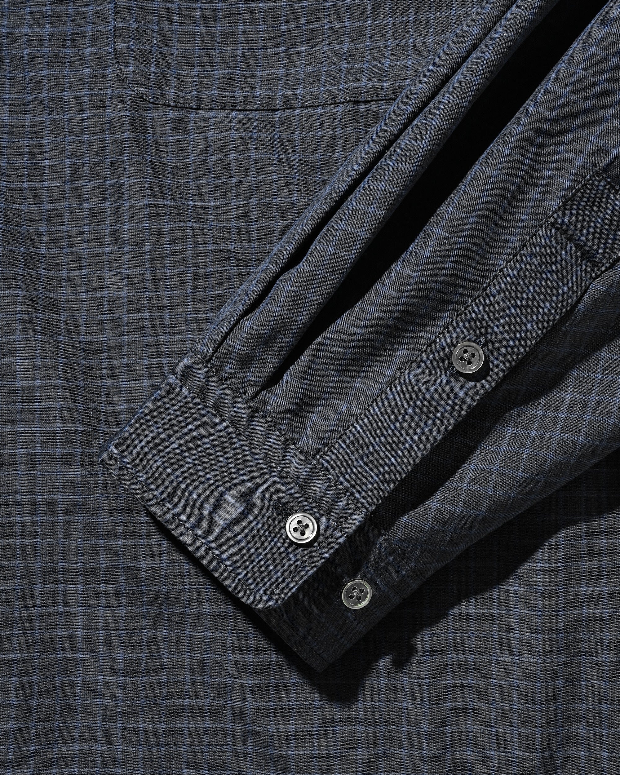 MINI PLAID L/S PULLOVER SHIRT (NAVY)