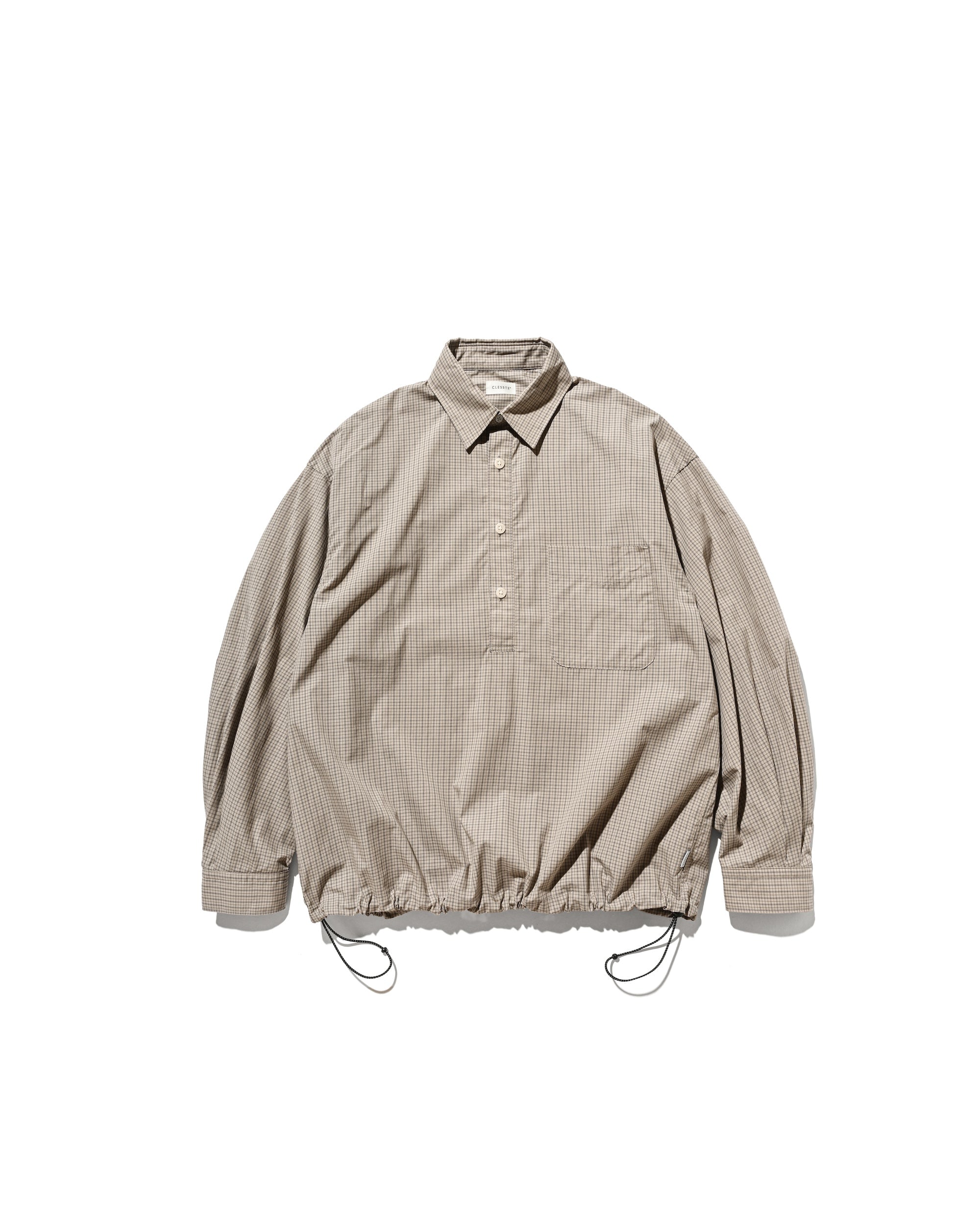 【11.8 SAT 20:00- IN STOCK】MINI PLAID L/S PULLOVER SHIRT (BEIGE)