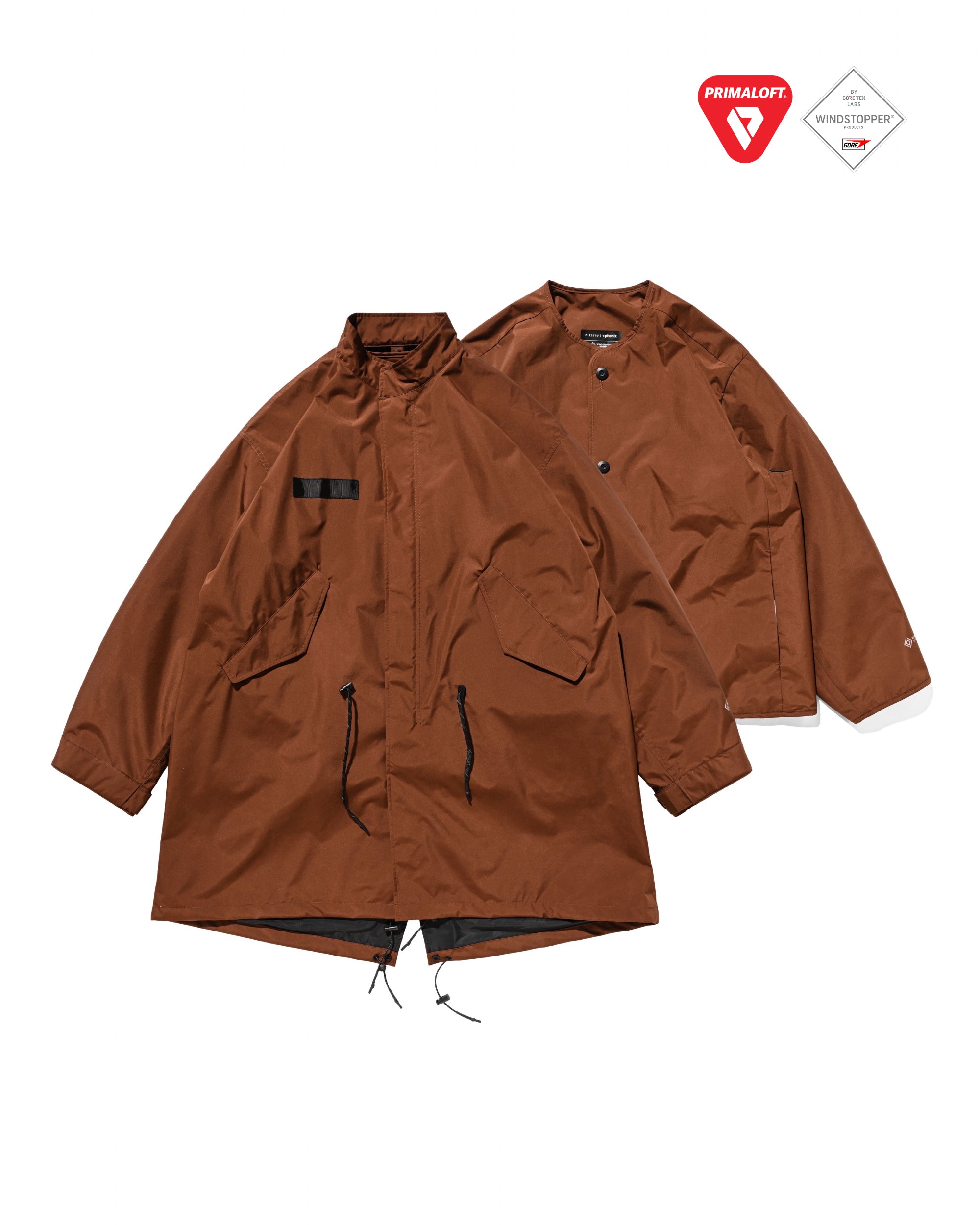 +phenix WINDSTOPPER® by GORE-TEX LABS CITY FISHTAIL PARKA WITH LINER JACKET (CHOCOLATE BROWN)