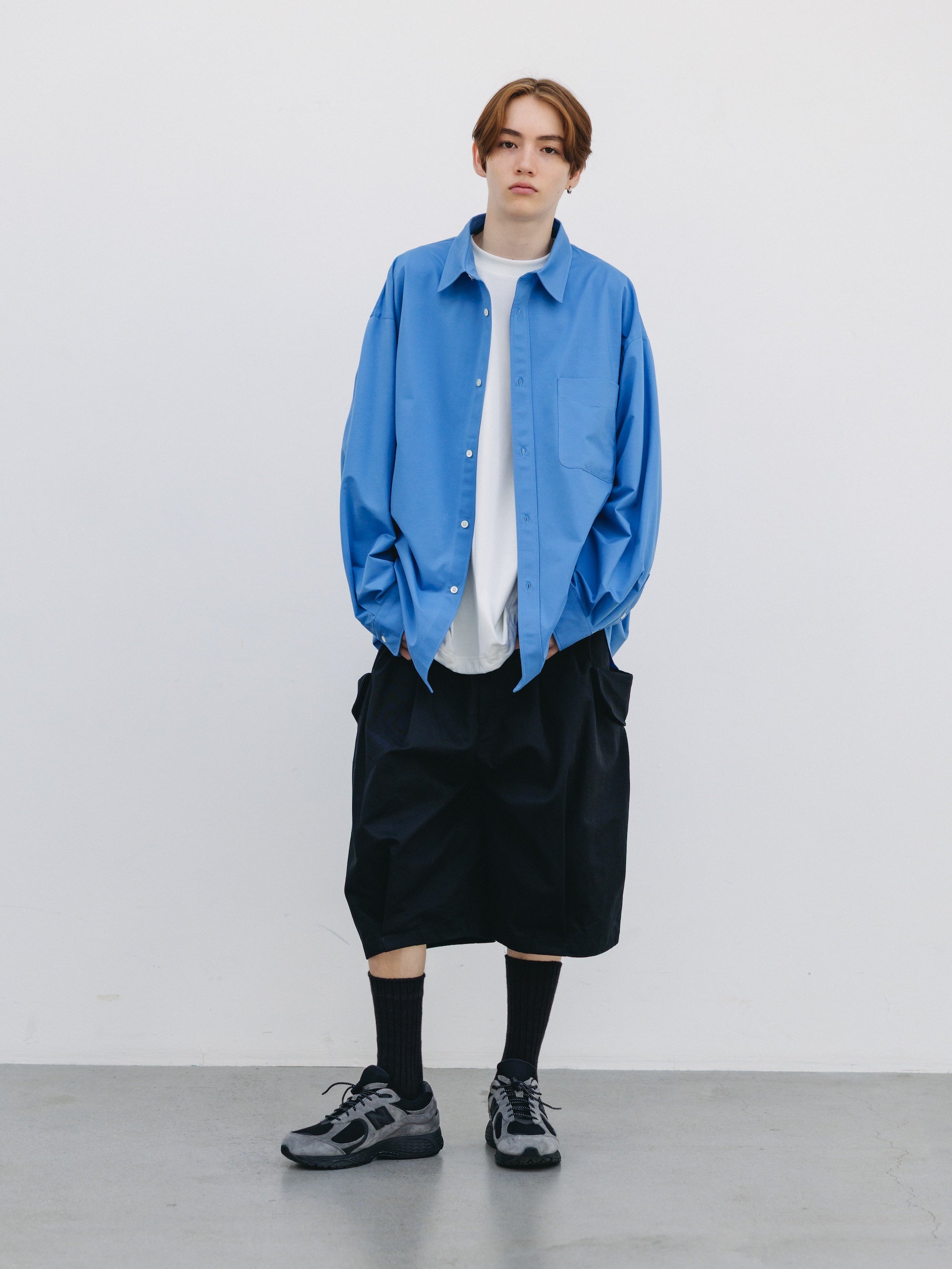 【3.14 SAT 20:00- IN STOCK】FLAP WIDE BALLOON HALF PANTS (BLACK)