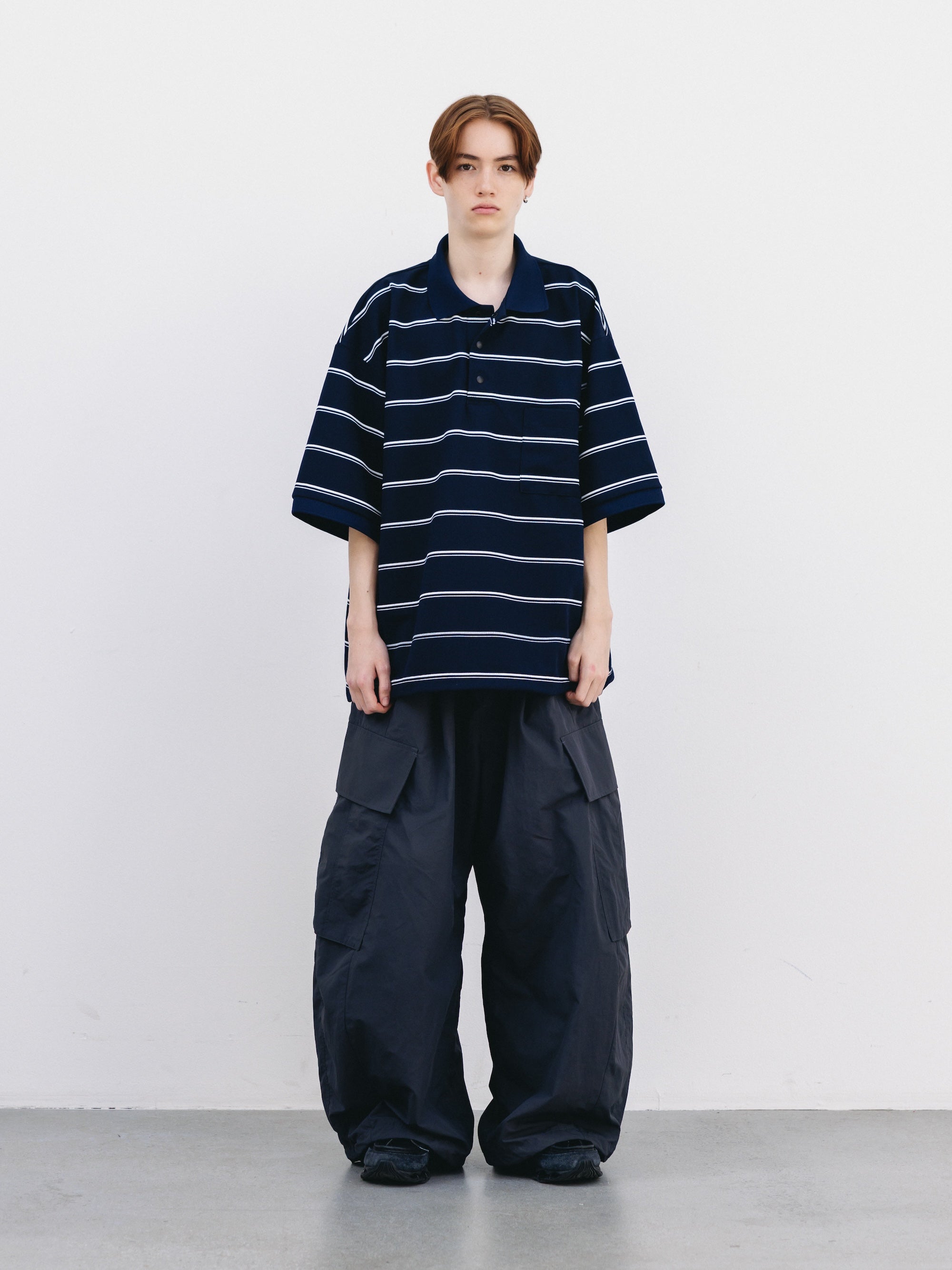 5.23 SAT 20:00- IN STOCK】THICK/THIN STRIPE ACTIVE CITY POLO S/S SHIRT