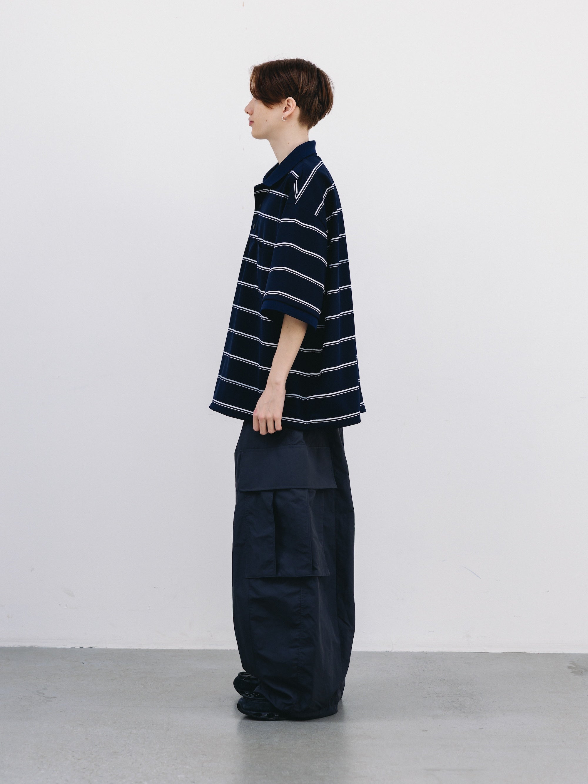THICK/THIN STRIPE ACTIVE CITY  POLO S/S SHIRTS(NAVY)