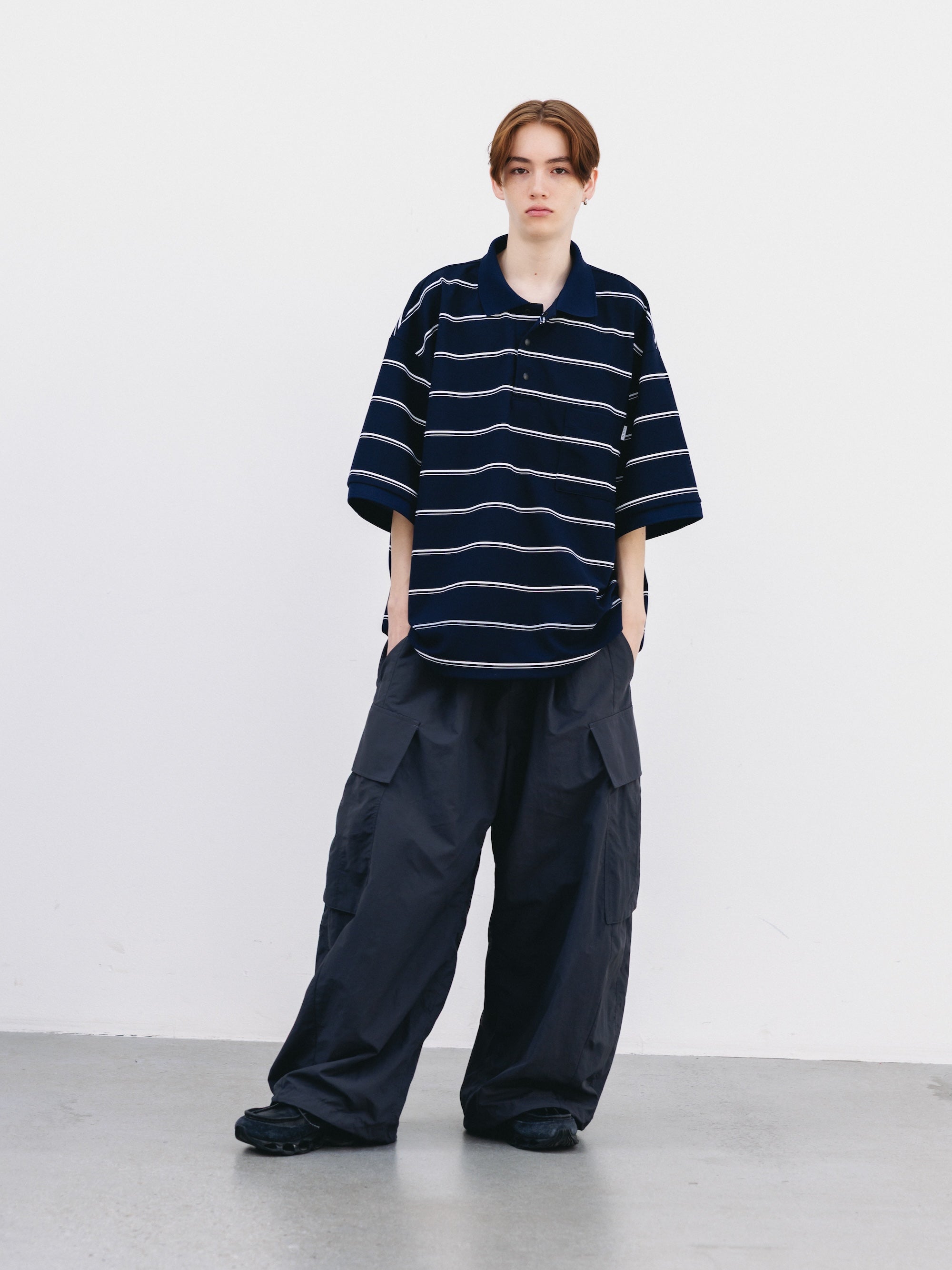 5.23 SAT 20:00- IN STOCK】THICK/THIN STRIPE ACTIVE CITY POLO S/S SHIRT 5.23 SAT 20:00- IN STOCK】THICK/THIN STRIPE ACTIVE CITY POLO S/S SHIRT