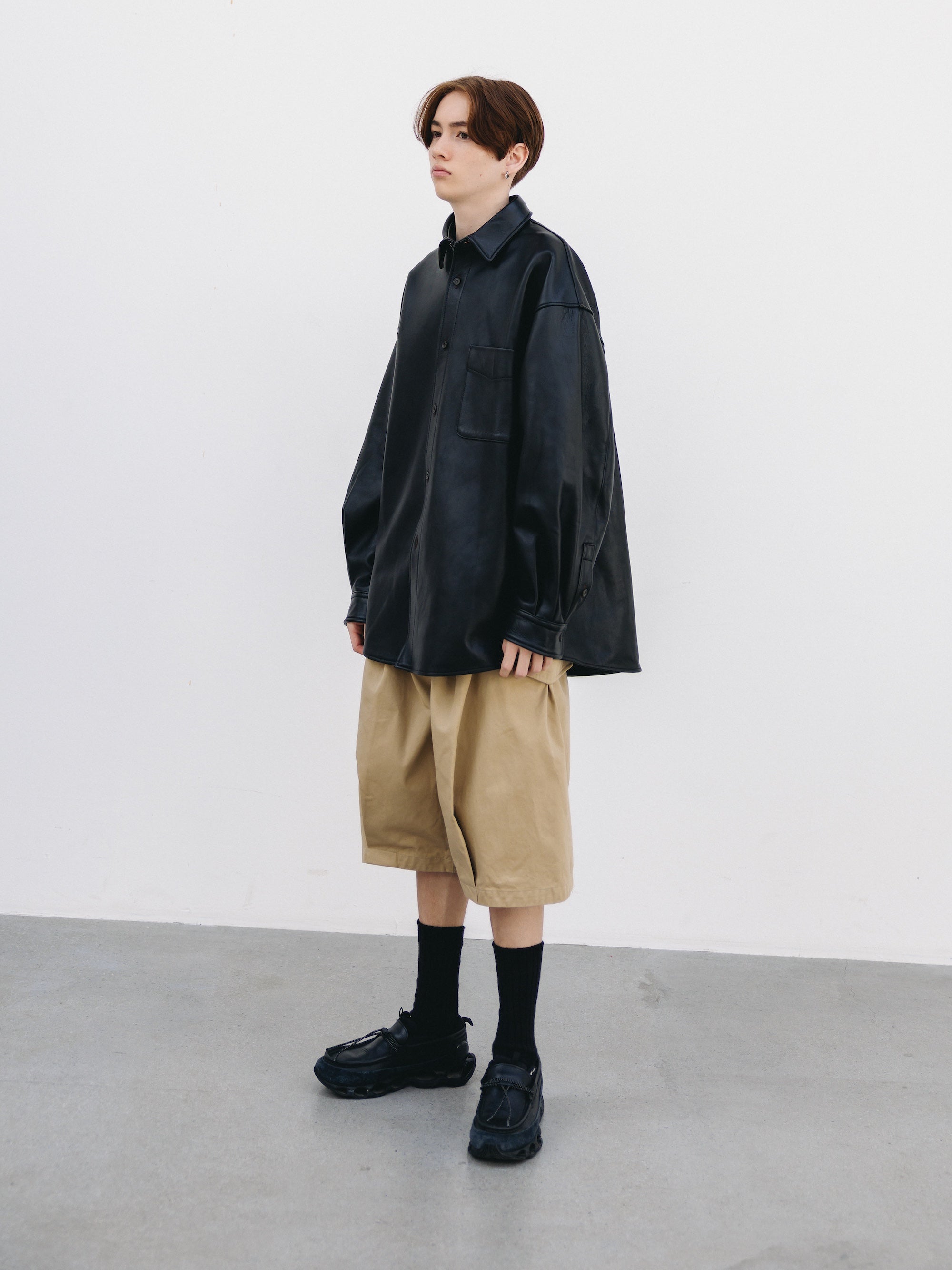 【3.14 SAT 20:00- IN STOCK】FLAP WIDE BALLOON HALF PANTS (BEIGE)