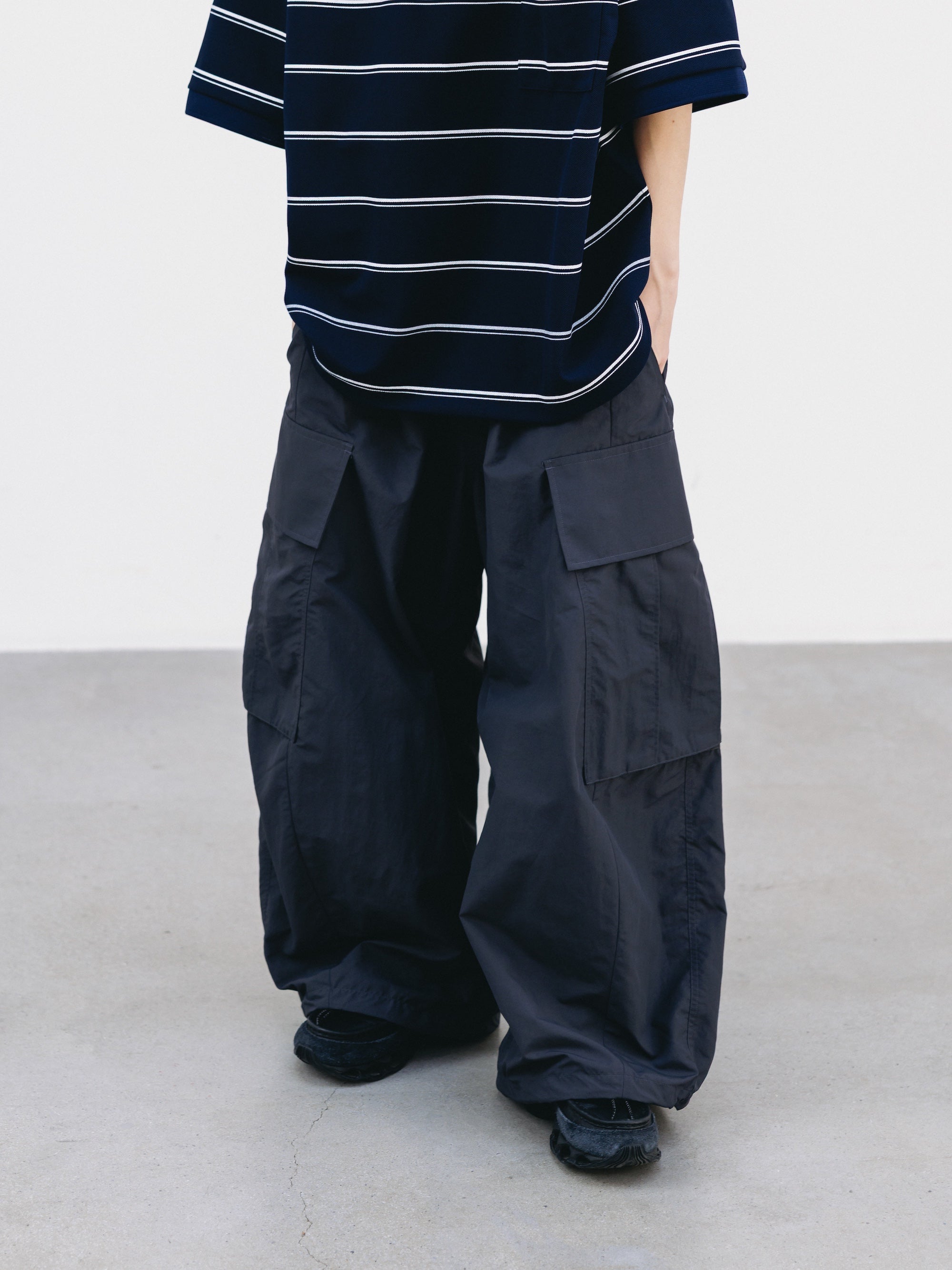 ACTIVE CITY MEGA POCKET BALLOON CARGO PANTS (GRAY)